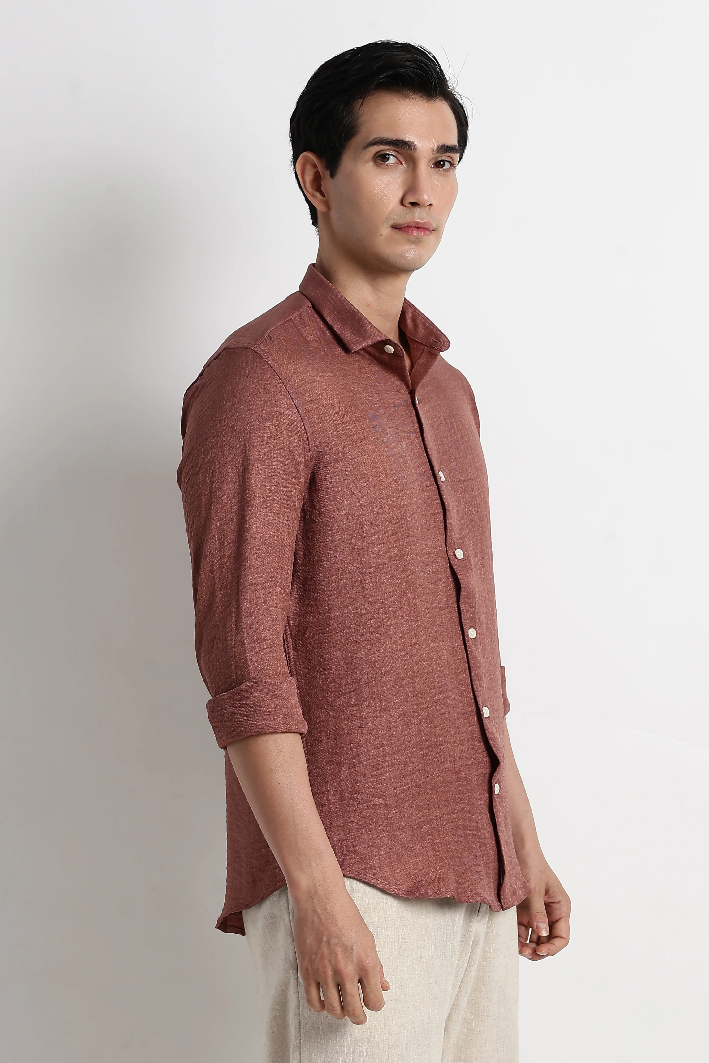 Men Linen-Blend Shirt - Image 6