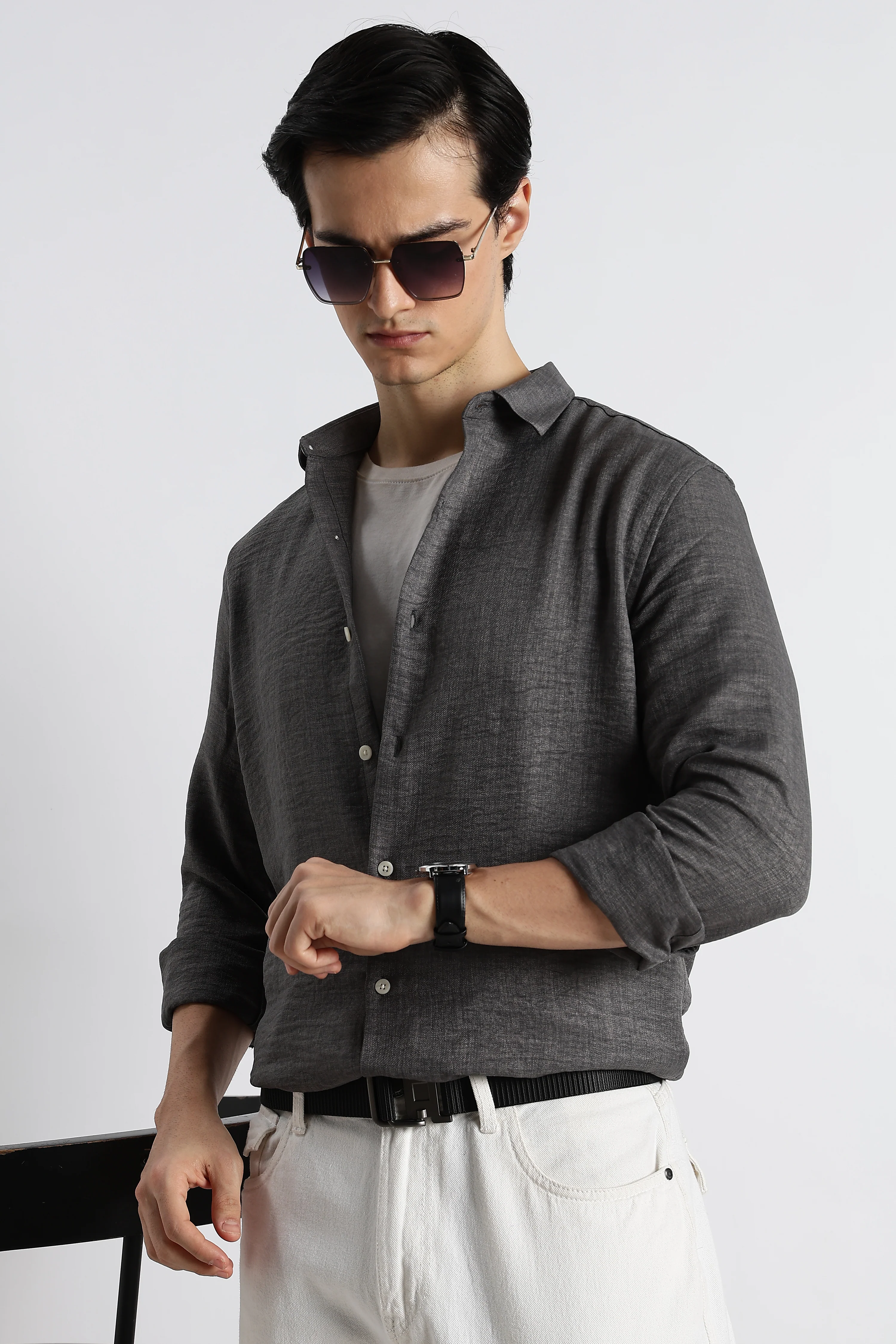 Men Linen-Blend Shirt - Image 3