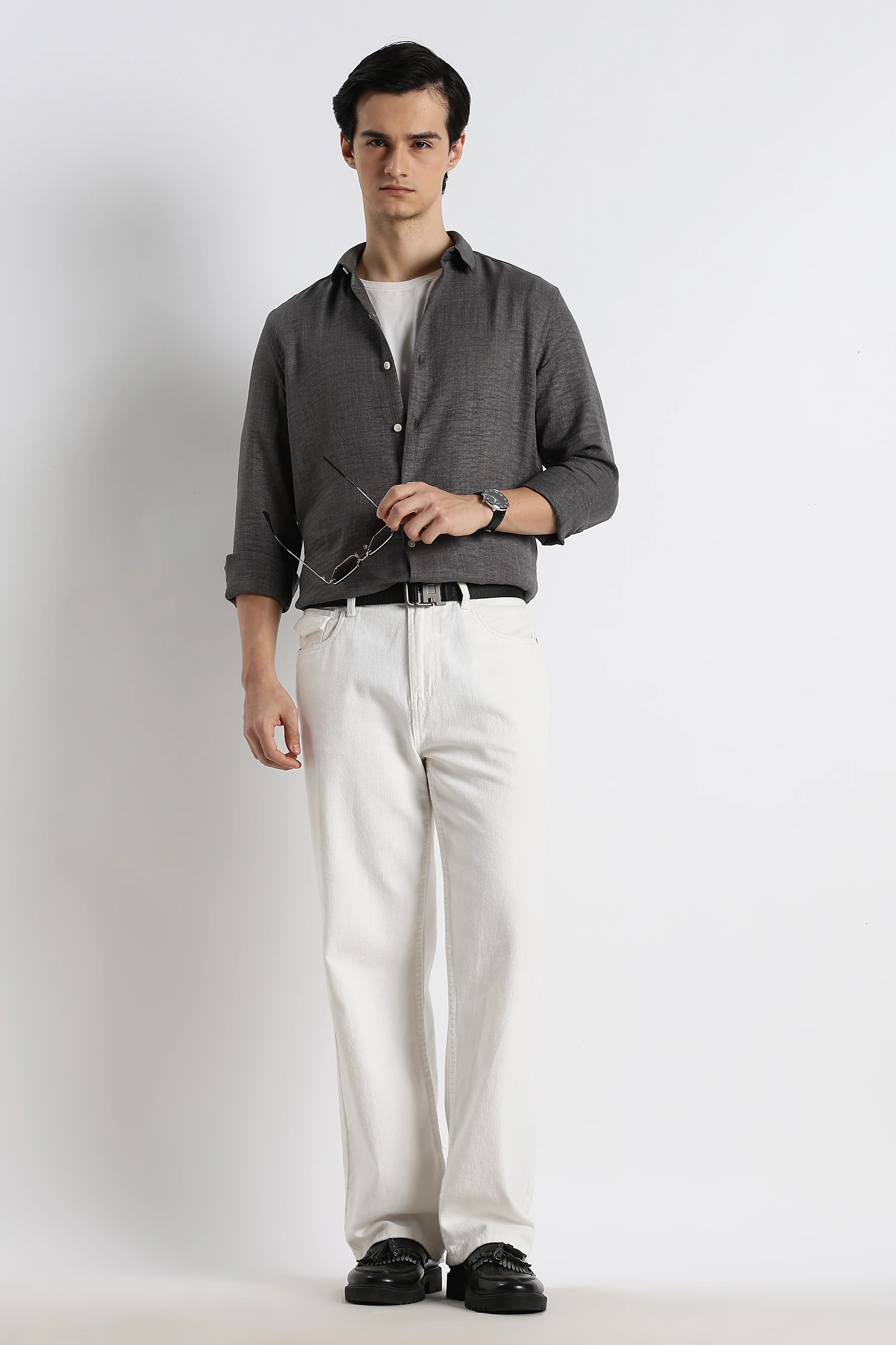 Men Linen-Blend Shirt - Image 4
