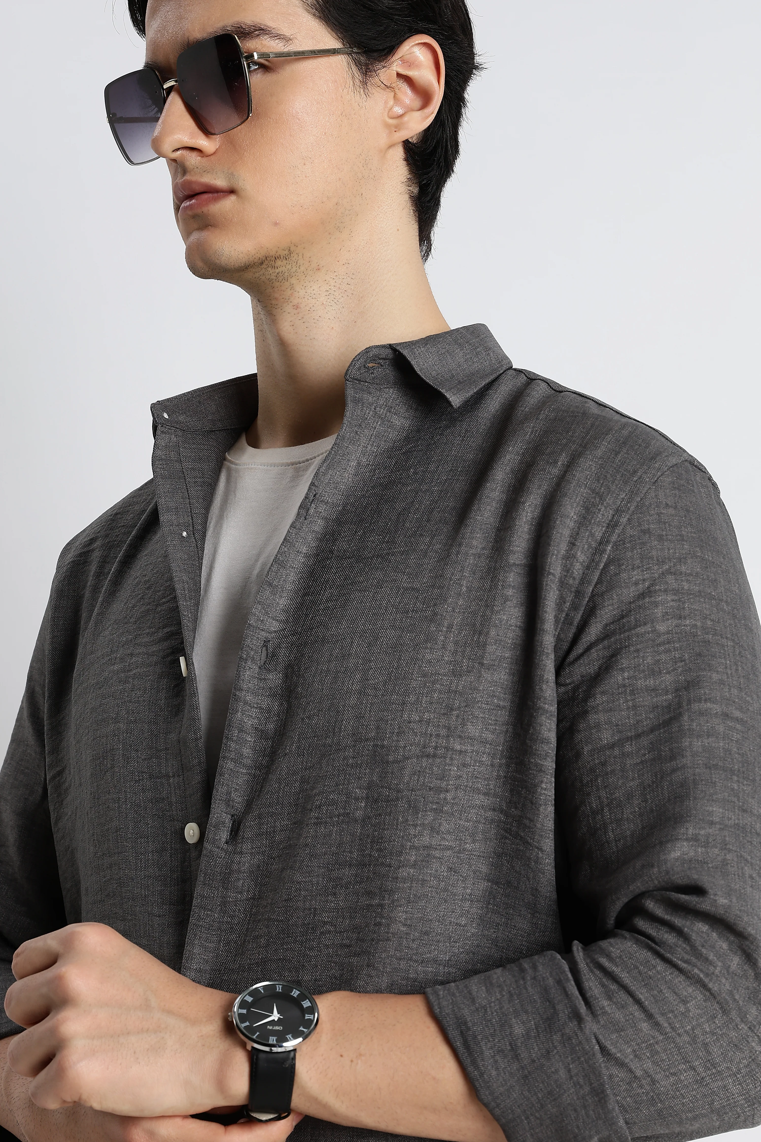 Men Linen-Blend Shirt - Image 6