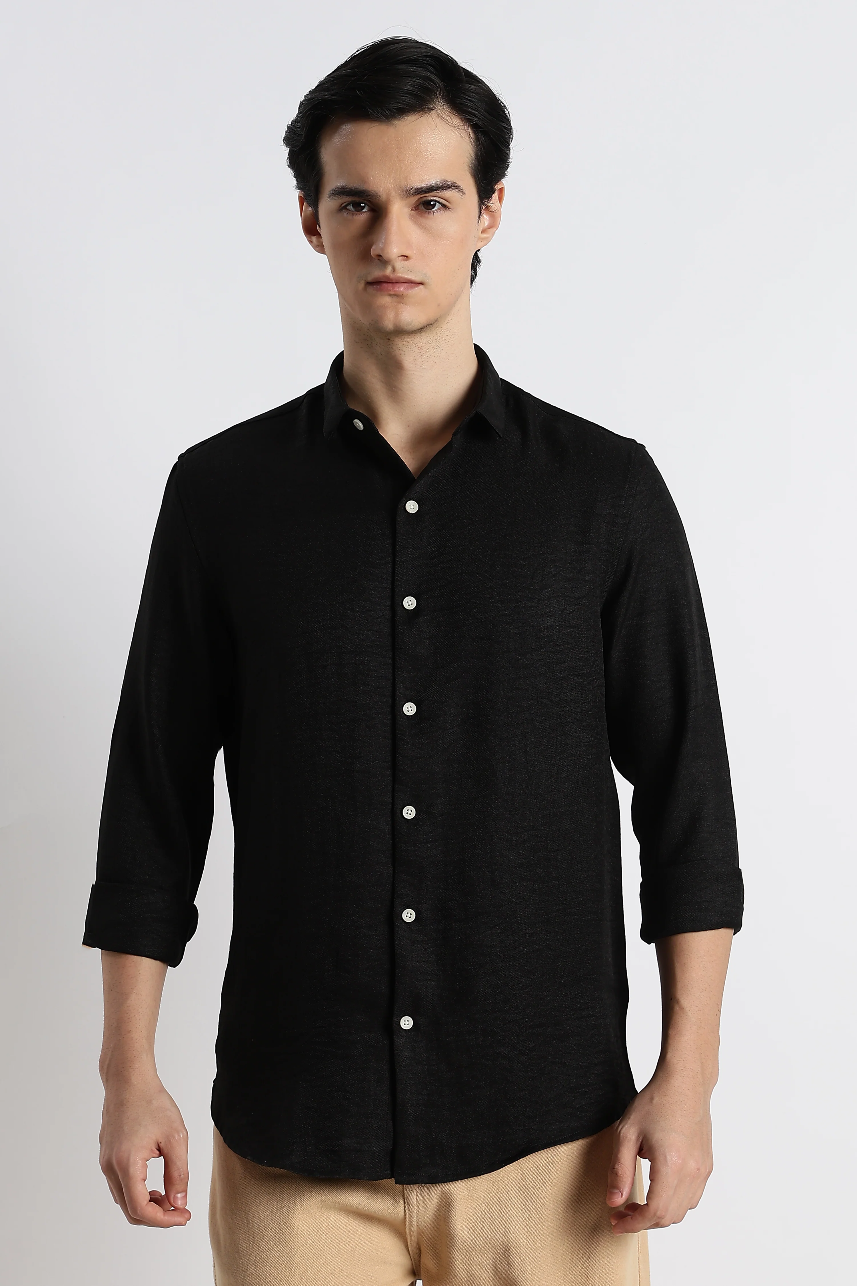 Men Linen-Blend Shirt - Image 2