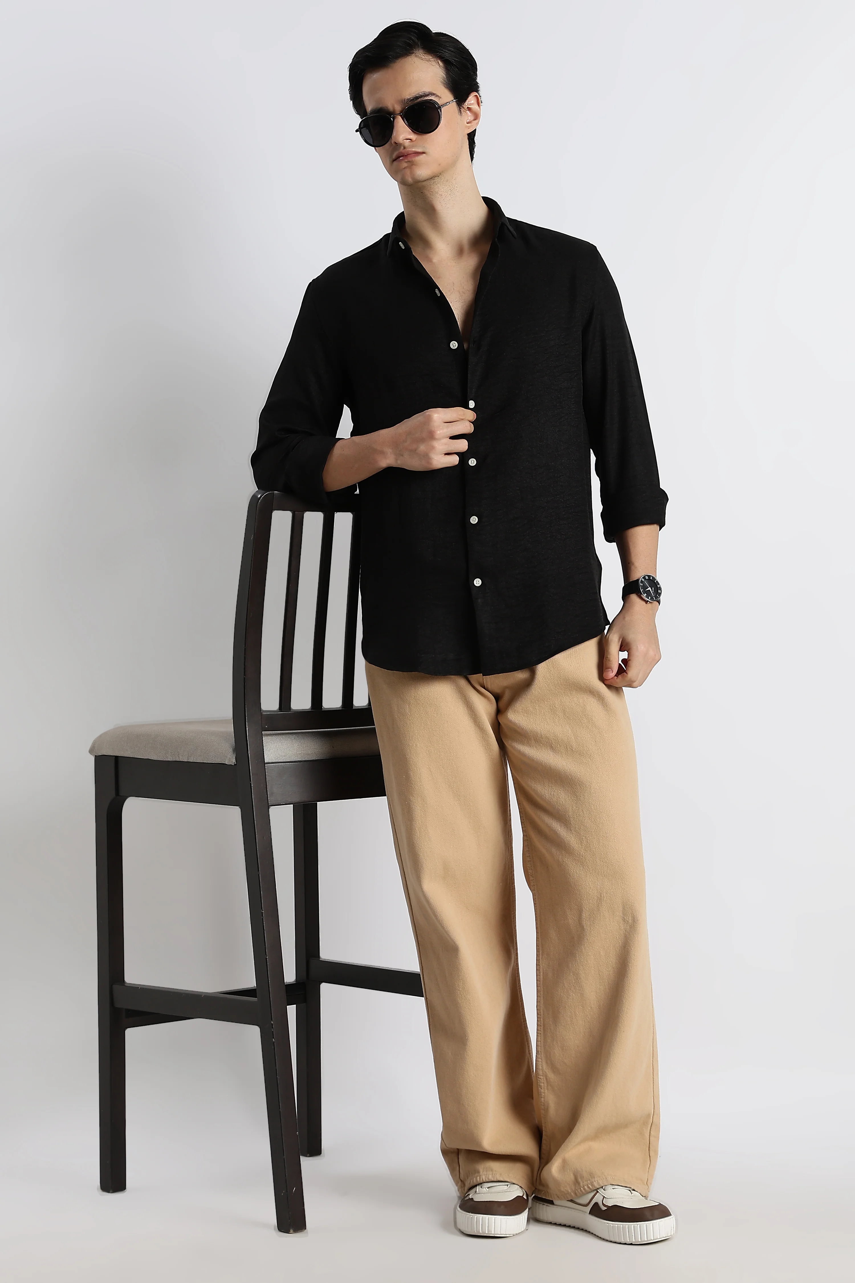 Men Linen-Blend Shirt - Image 7