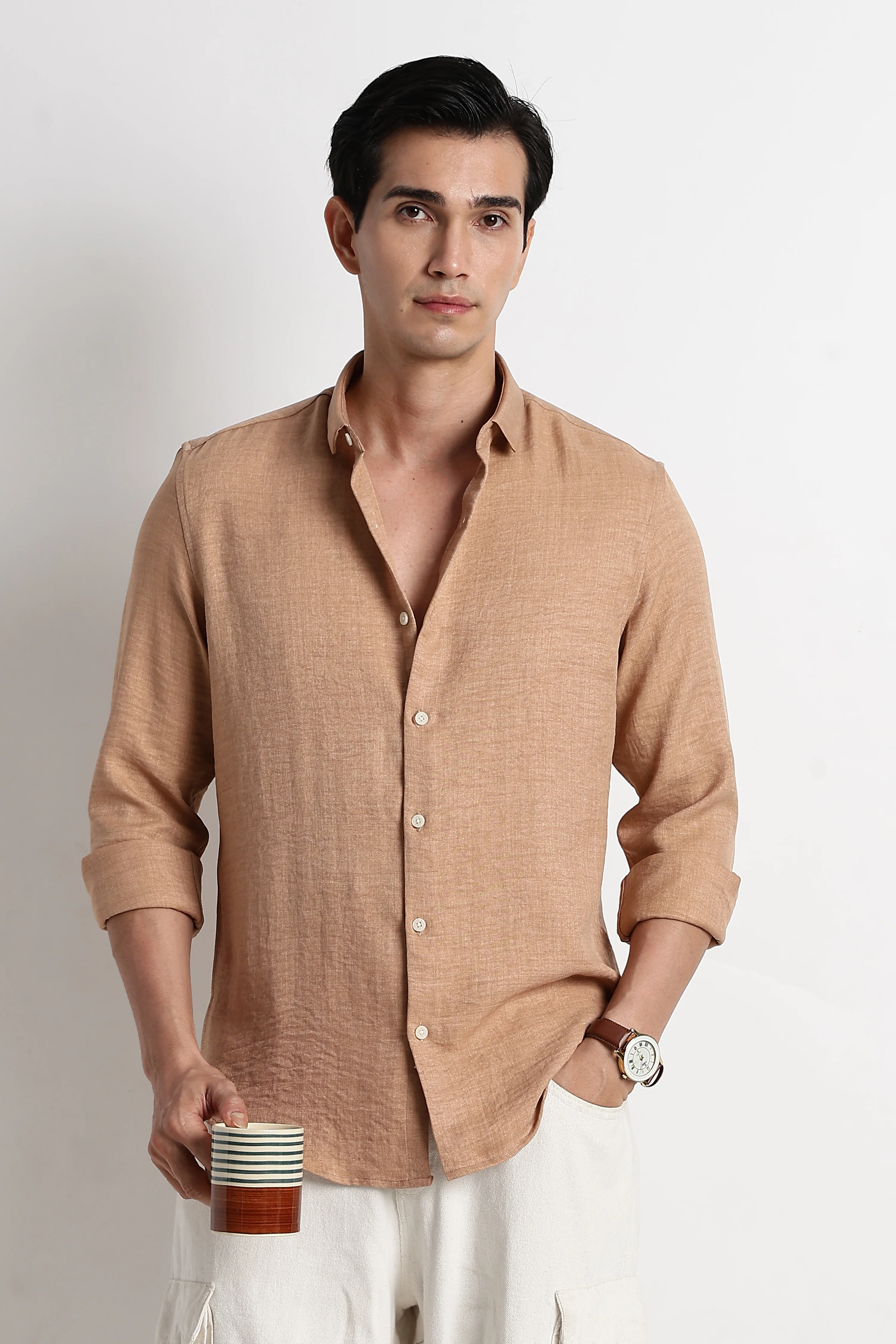 Men Linen-Blend Shirt - Image 3