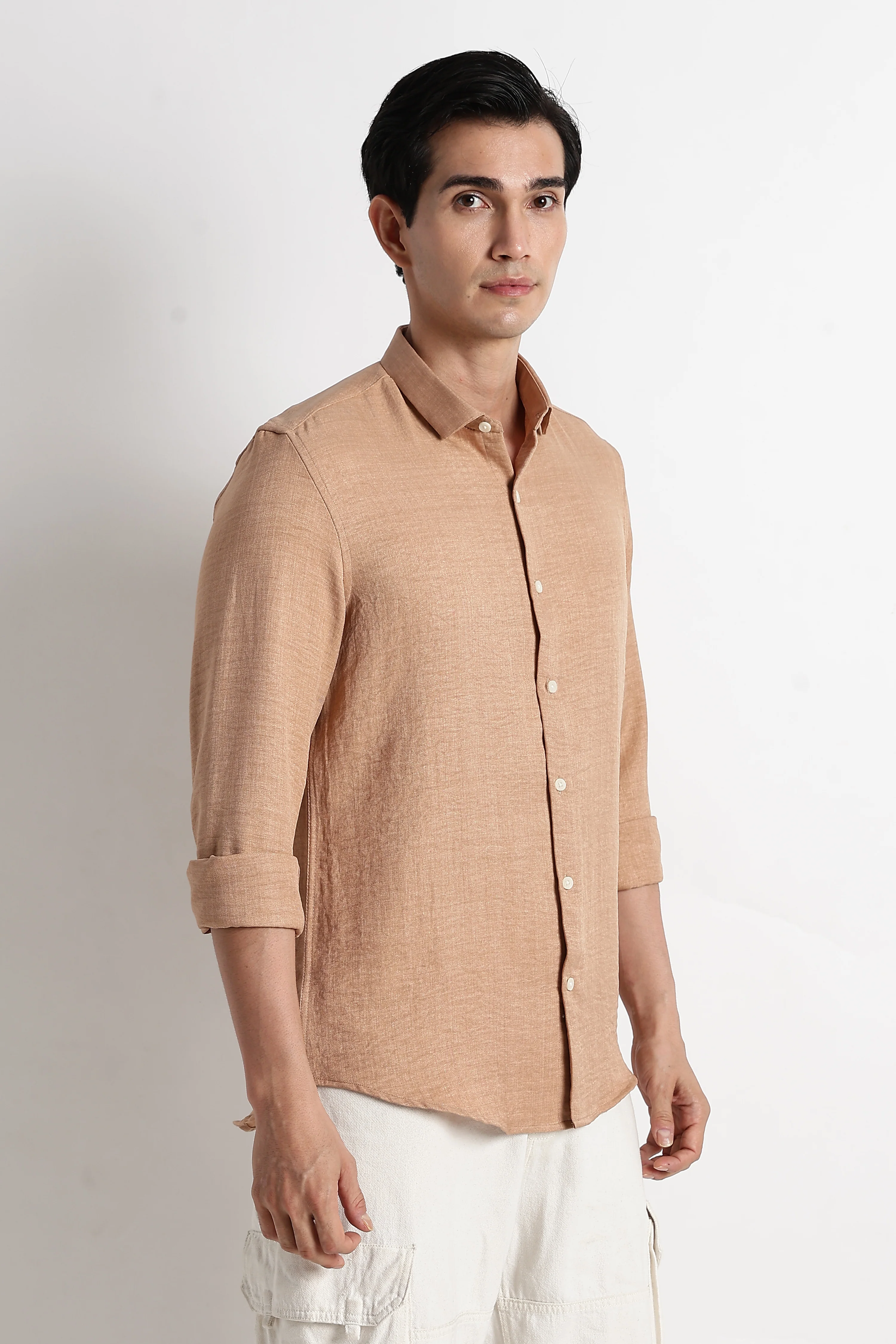 Men Linen-Blend Shirt - Image 6