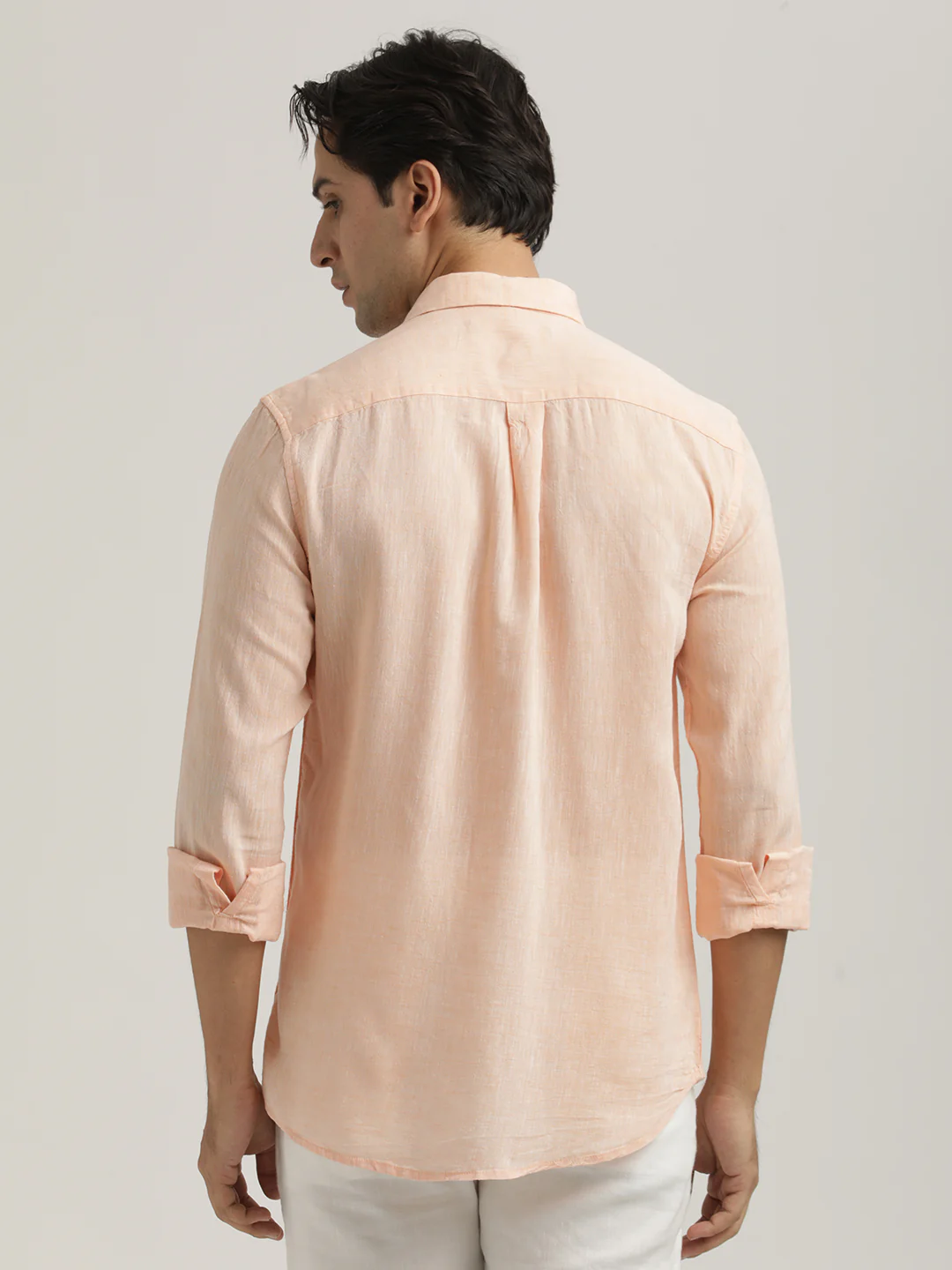 Men Linen-Cotton Blend Shirt - Image 4