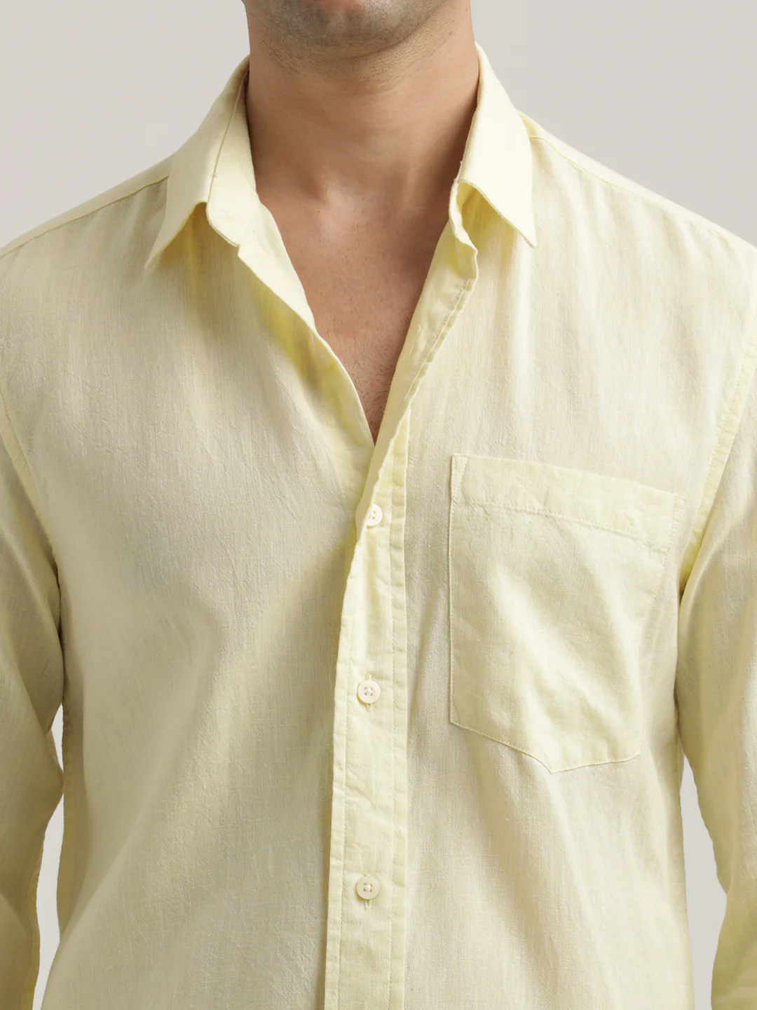 Men Linen-Cotton Blend Shirt - Image 5