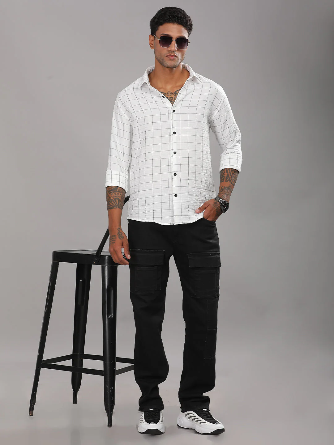 Men Linovite Striped Blue Shirt - Image 6