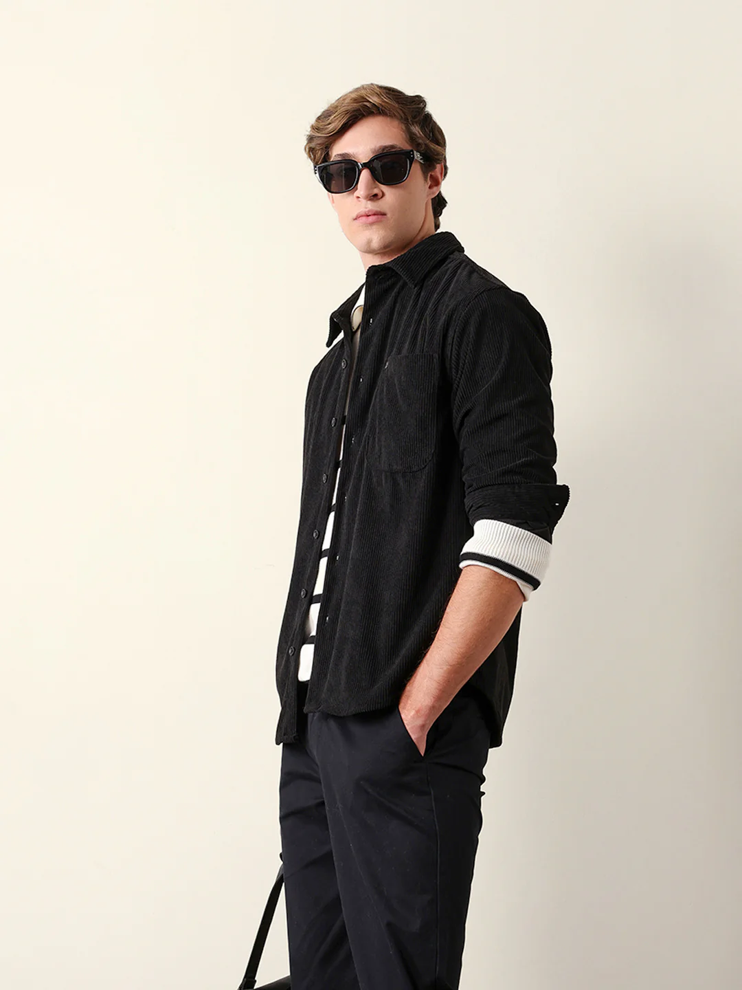 Men Long Sleeve Oversized Shirt - Image 4