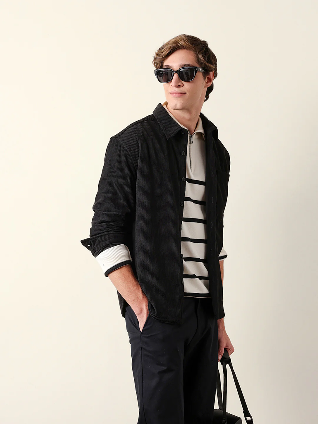 Men Long Sleeve Oversized Shirt - Image 5