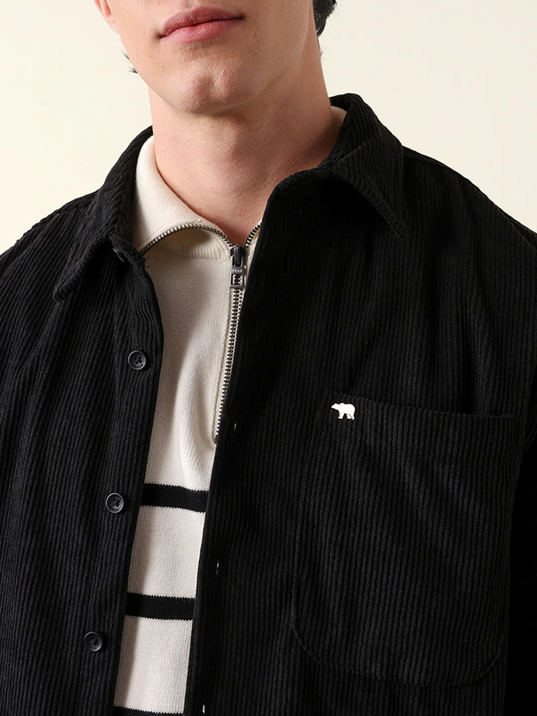 Men Long Sleeve Oversized Shirt - Image 6