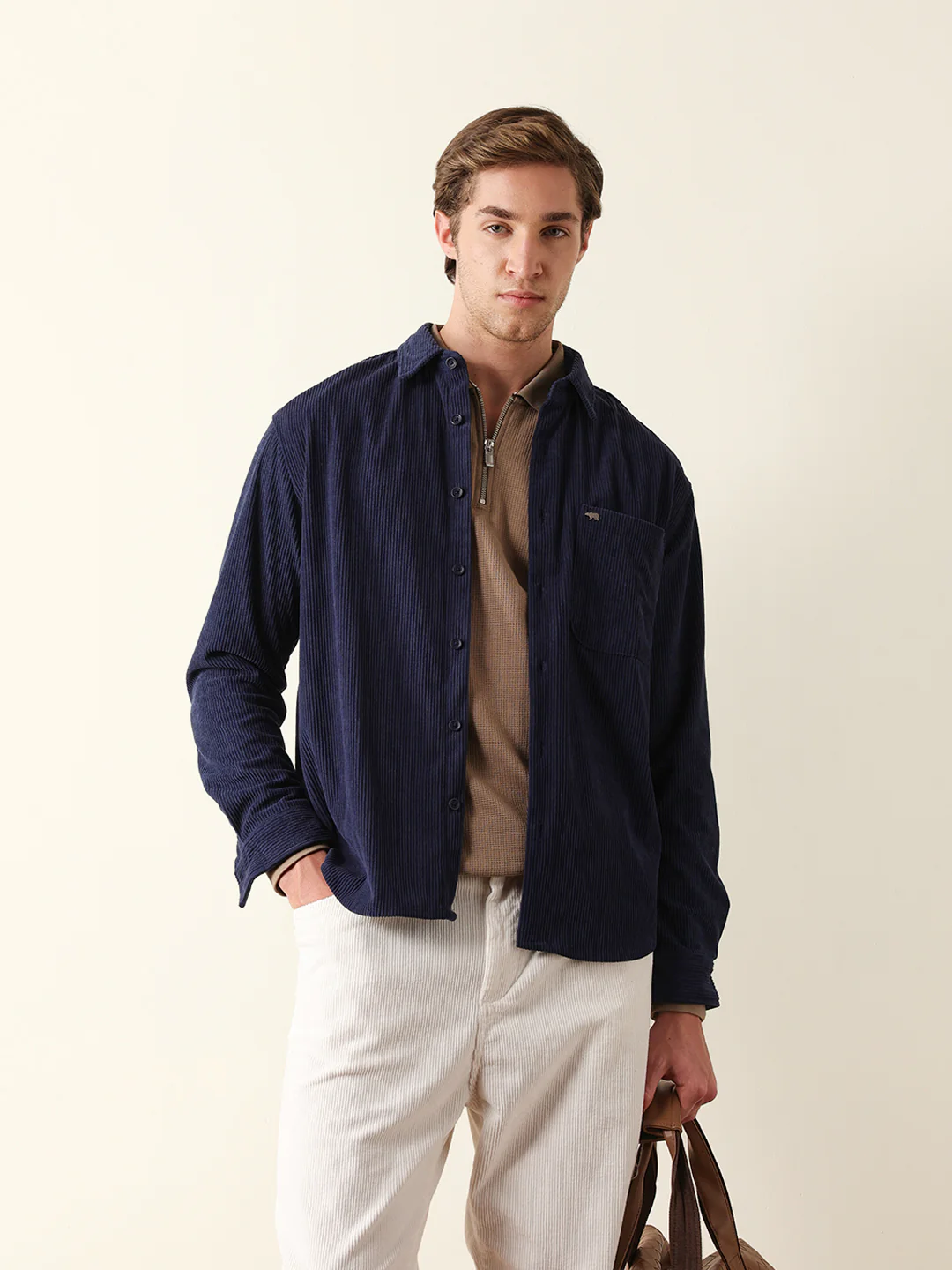 Men Long Sleeve Oversized Shirt - Image 2