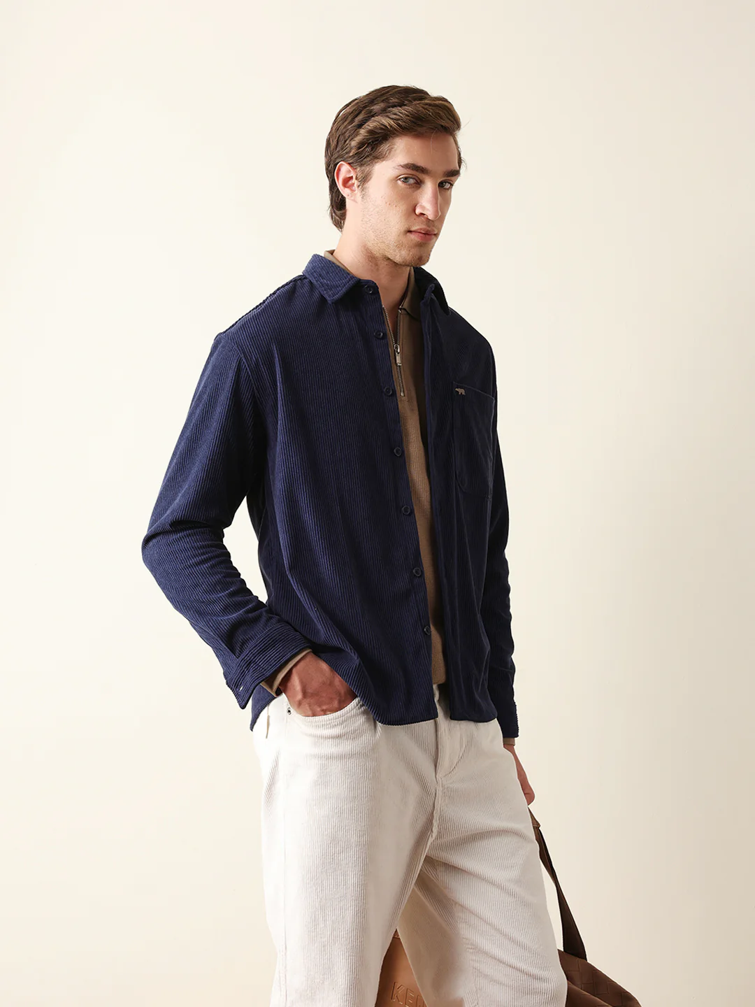 Men Long Sleeve Oversized Shirt - Image 4