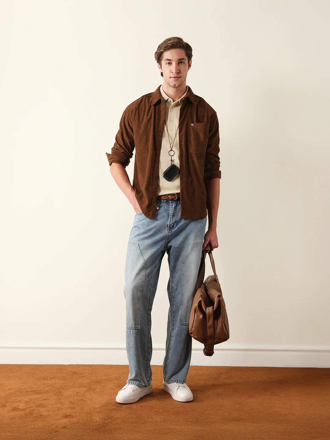 Men Long Sleeve Oversized Shirt - Image 2