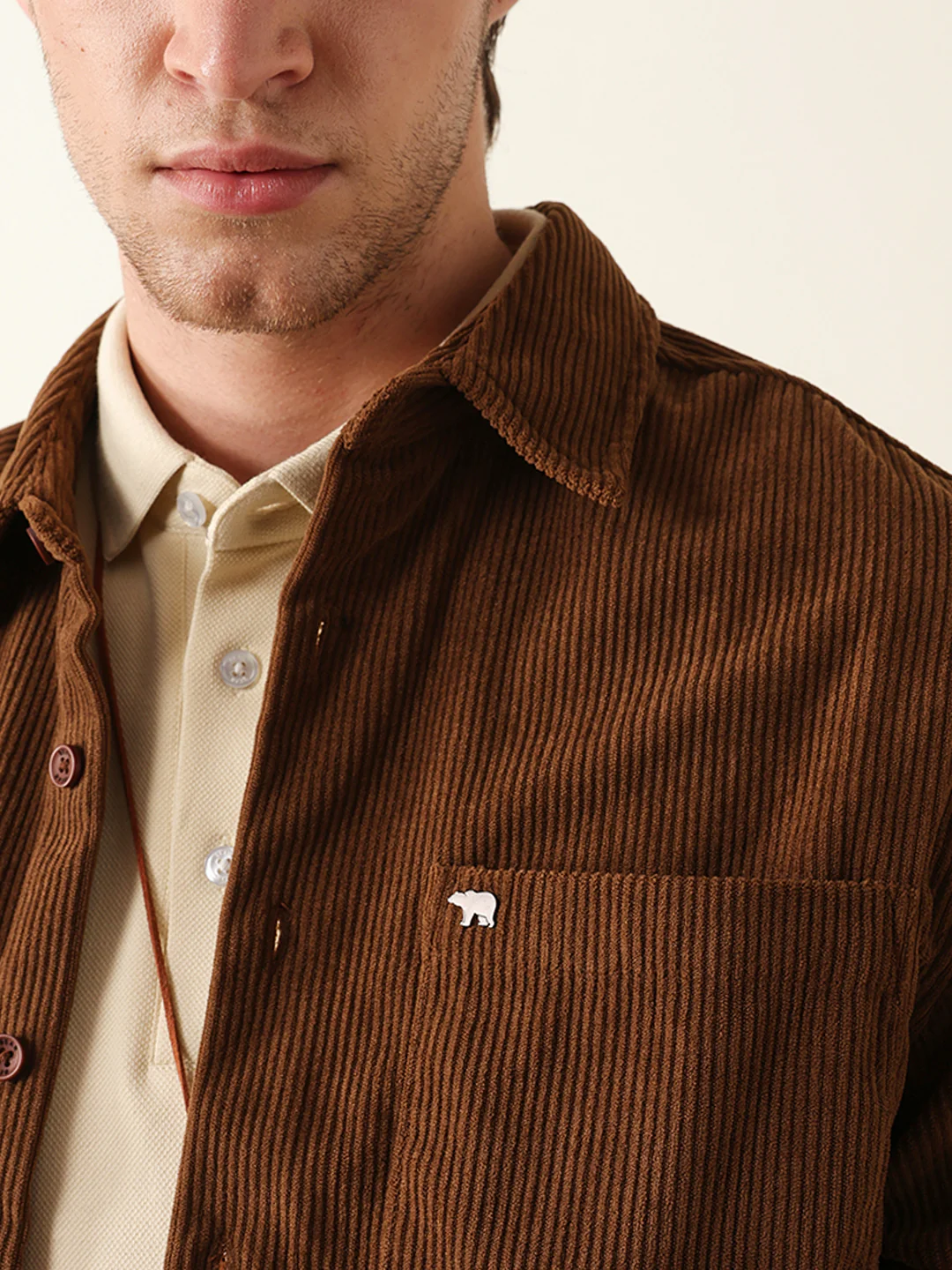 Men Long Sleeve Oversized Shirt - Image 6