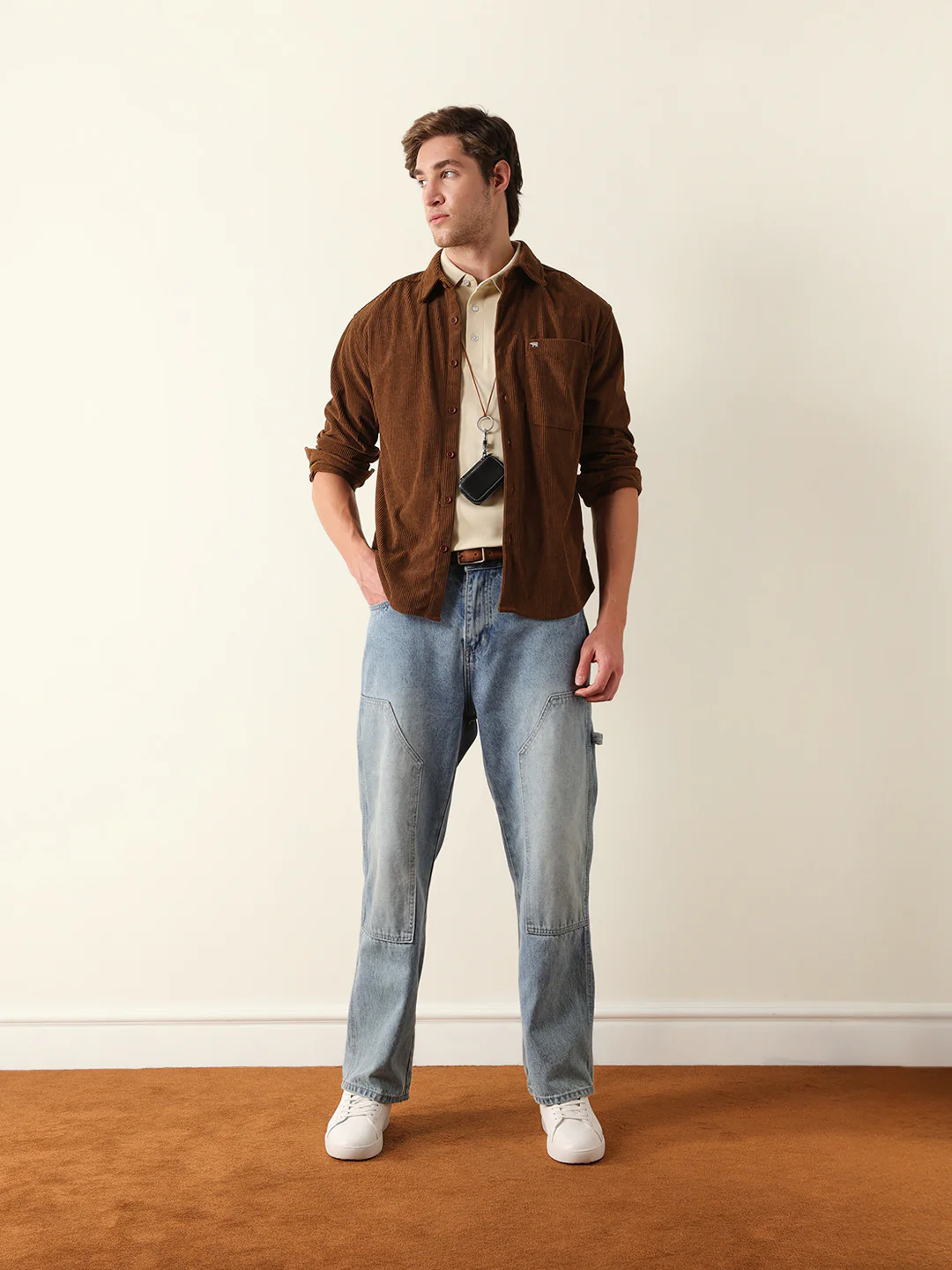 Men Long Sleeve Oversized Shirt - Image 8