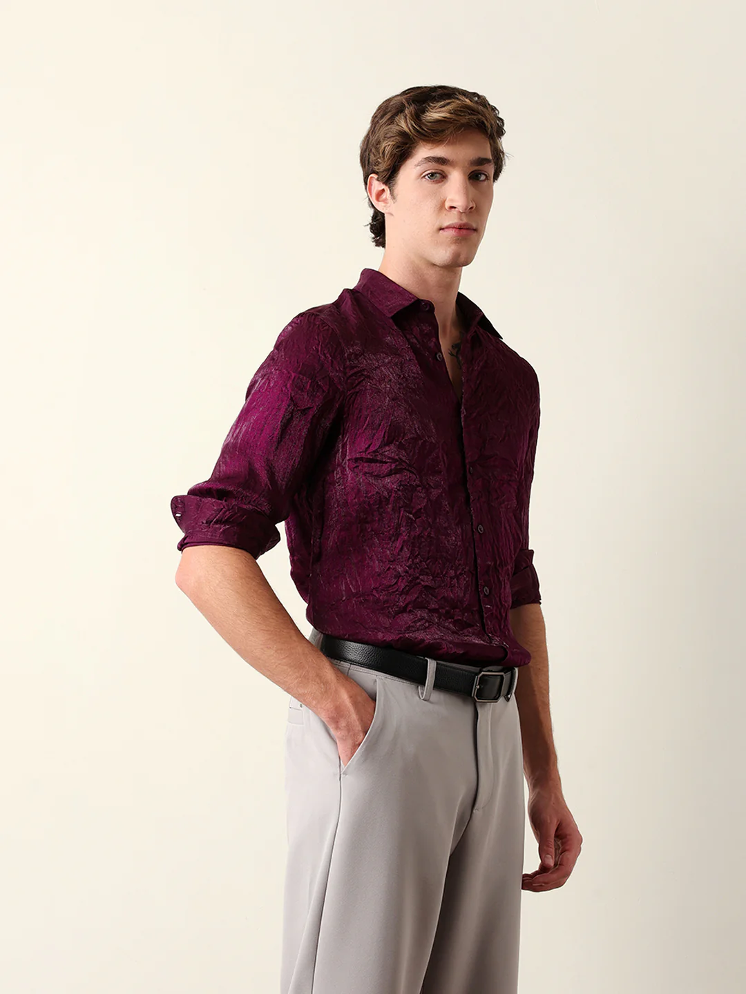 Men Long Sleeves Shirt - Image 5
