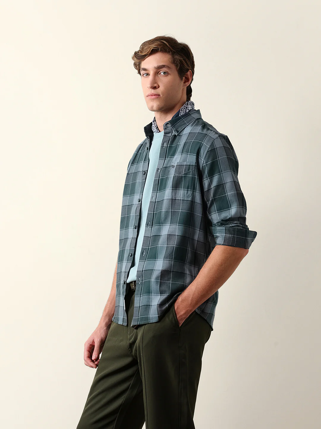 Men Long Sleeves Shirt - Image 4