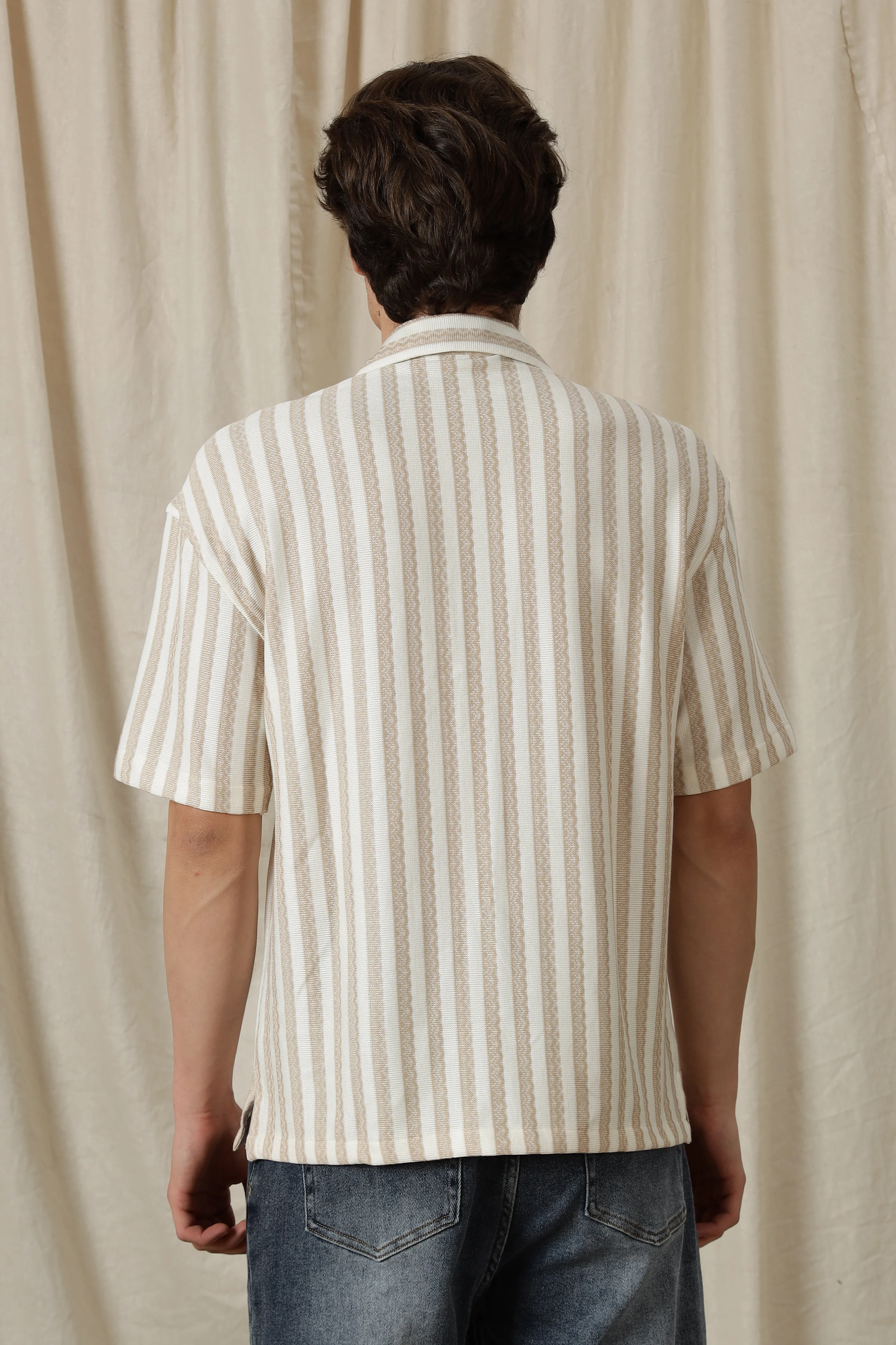 Men Loose Fit Textured Casual Shirt - Image 10