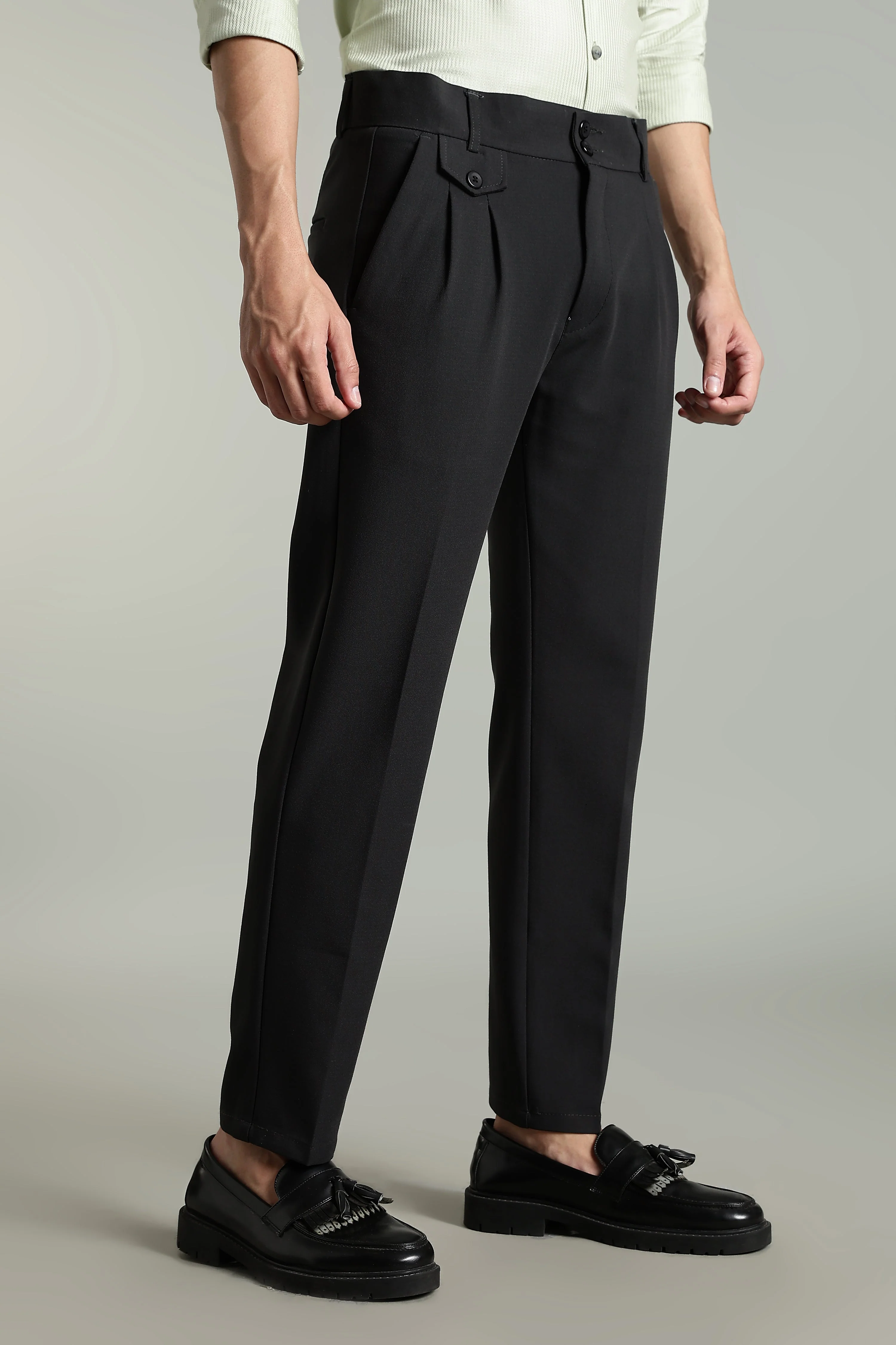 Men Lucent Charcoal Formal Pant - Image 3