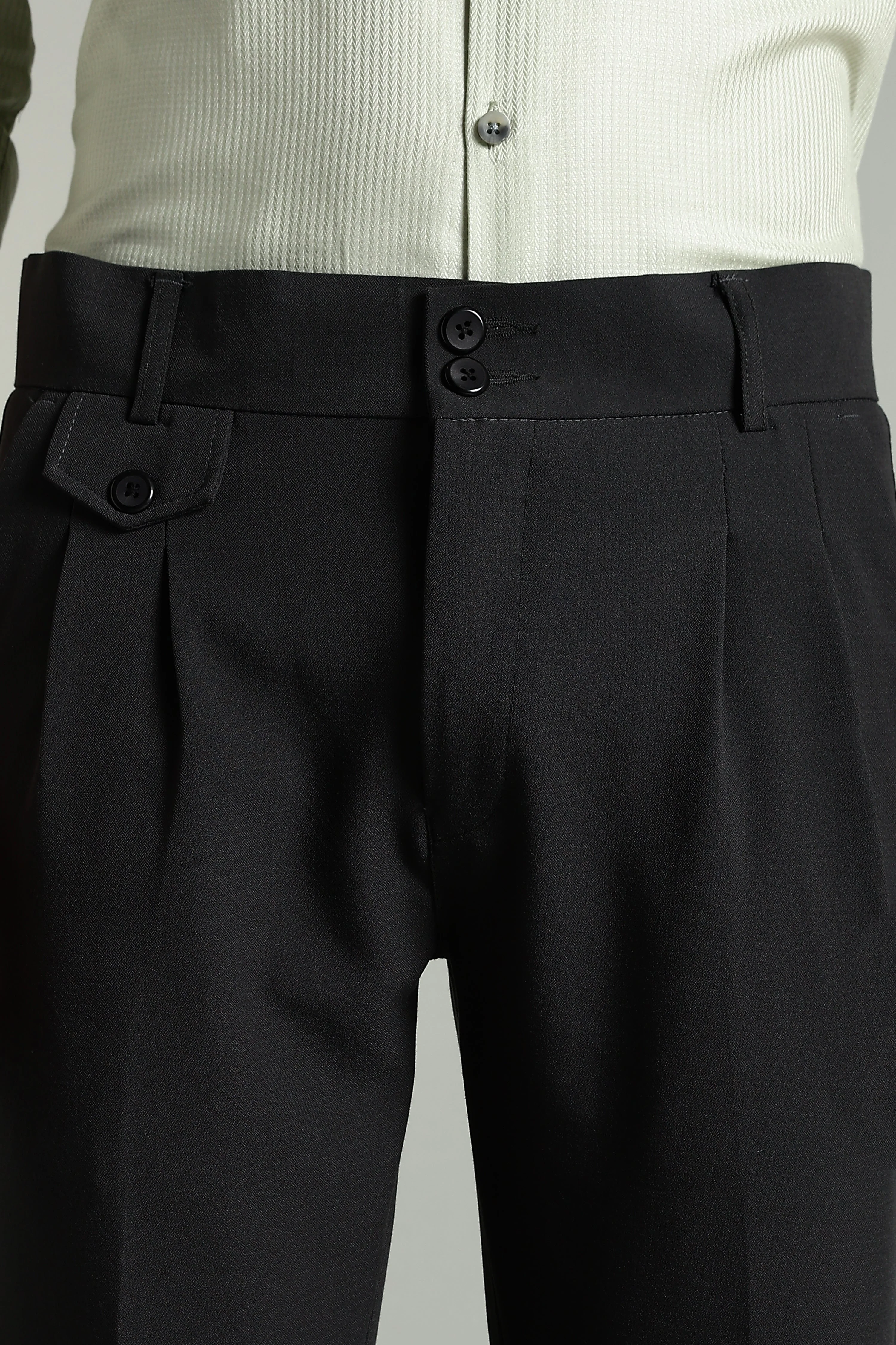 Men Lucent Charcoal Formal Pant - Image 4