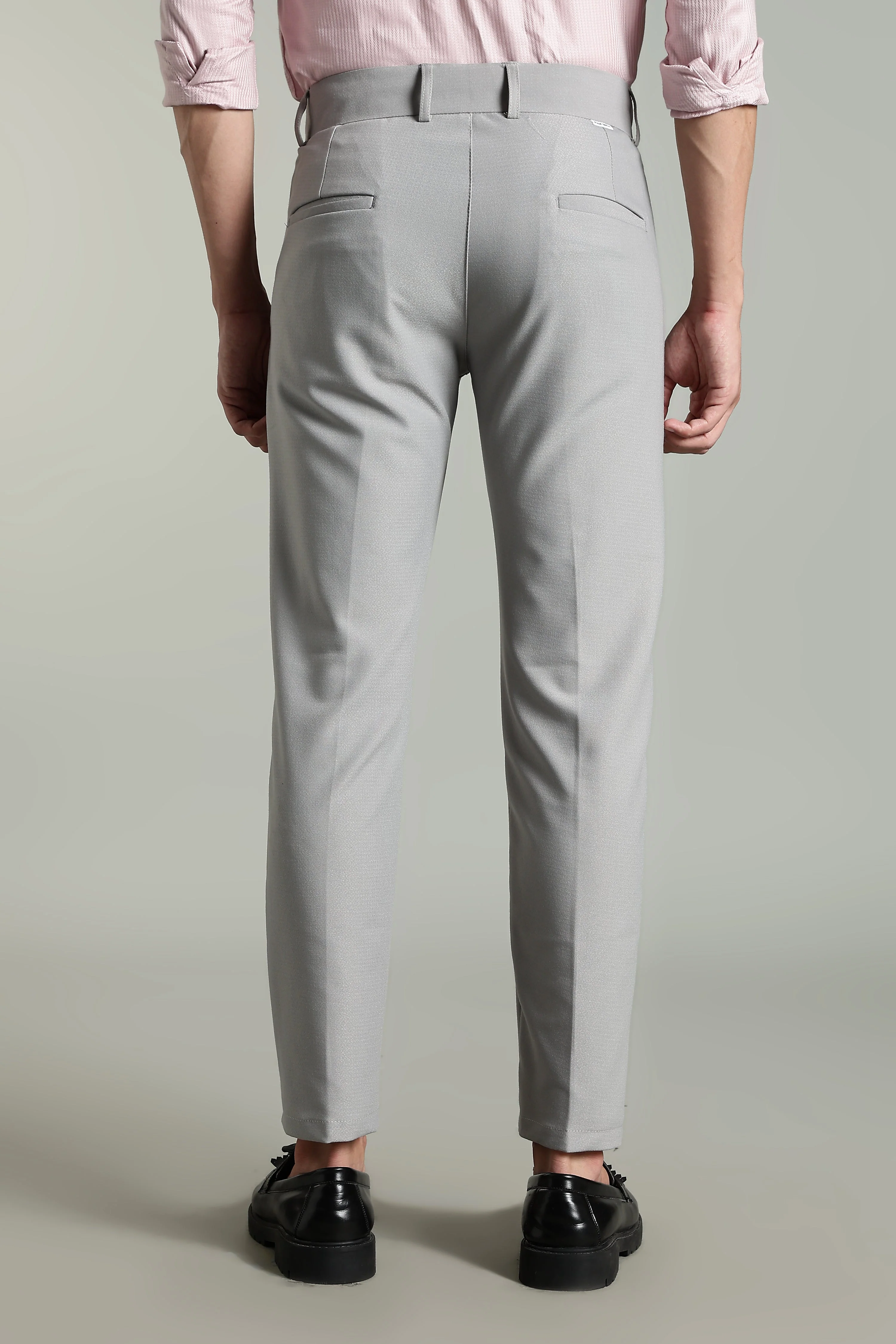 Men Lucent Silver Formal Pant - Image 2