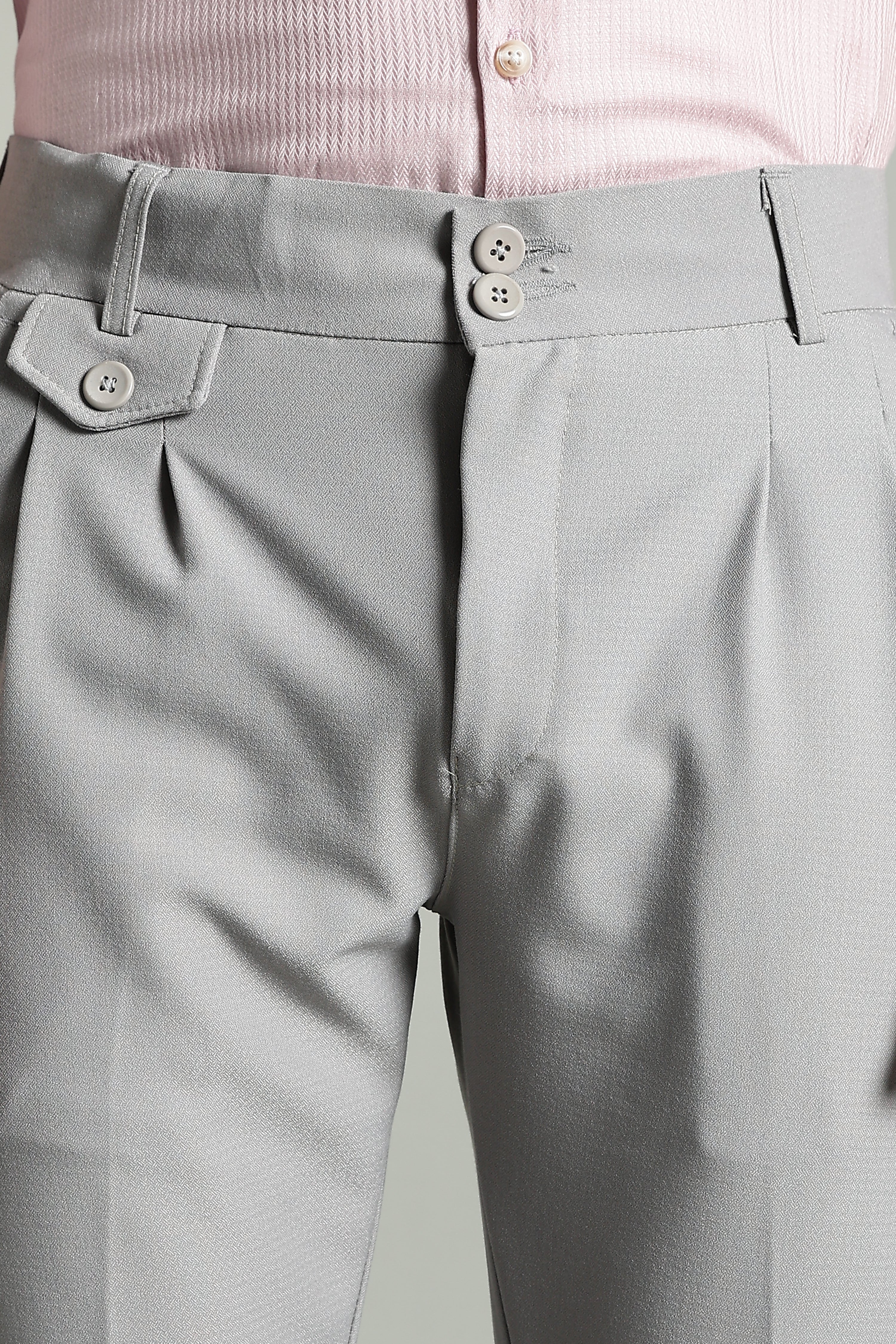 Men Lucent Silver Formal Pant - Image 4