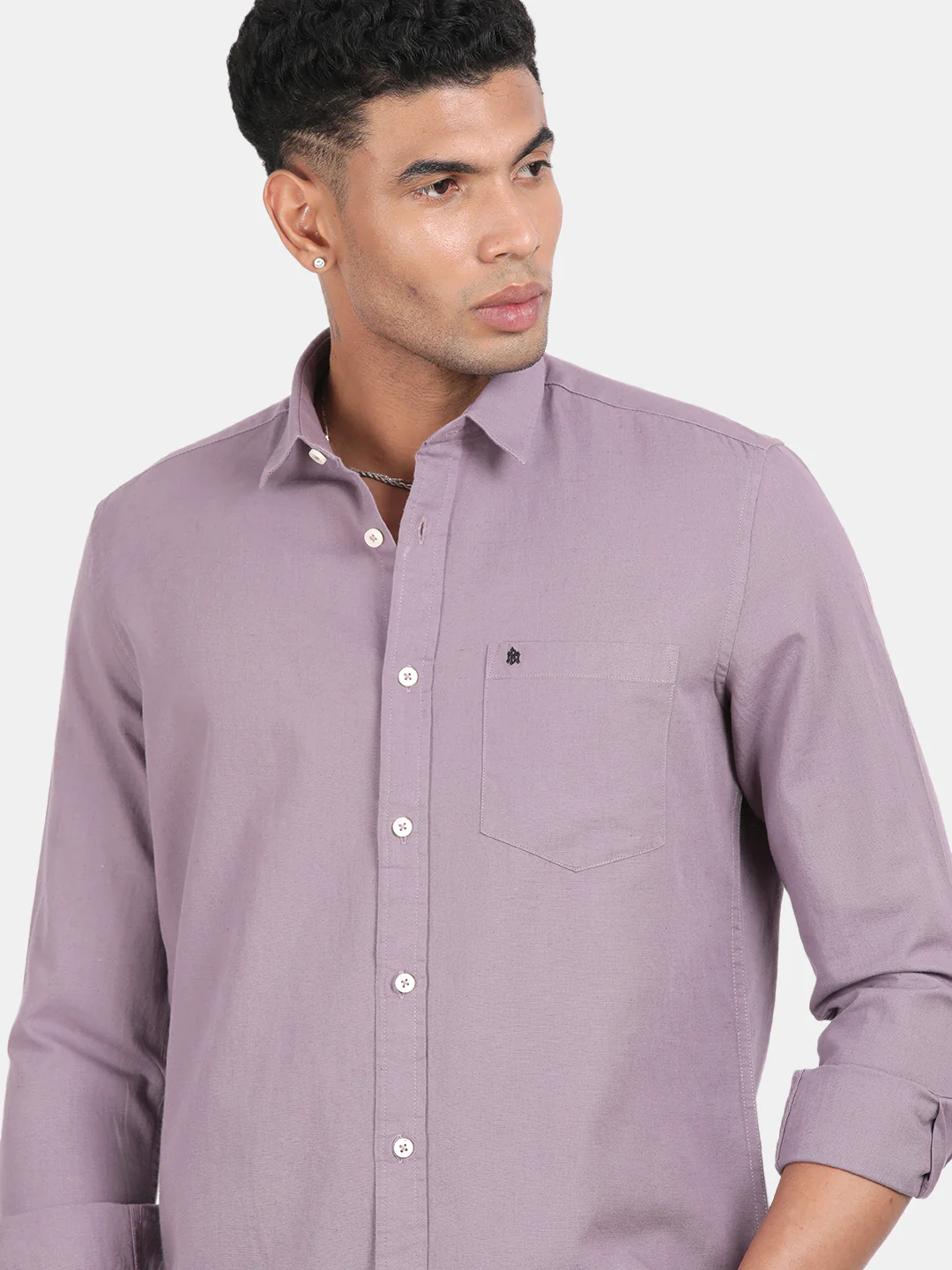 Men Magenta Slim Fit Spread Collar Full Sleeve Casual Shirt - Image 6