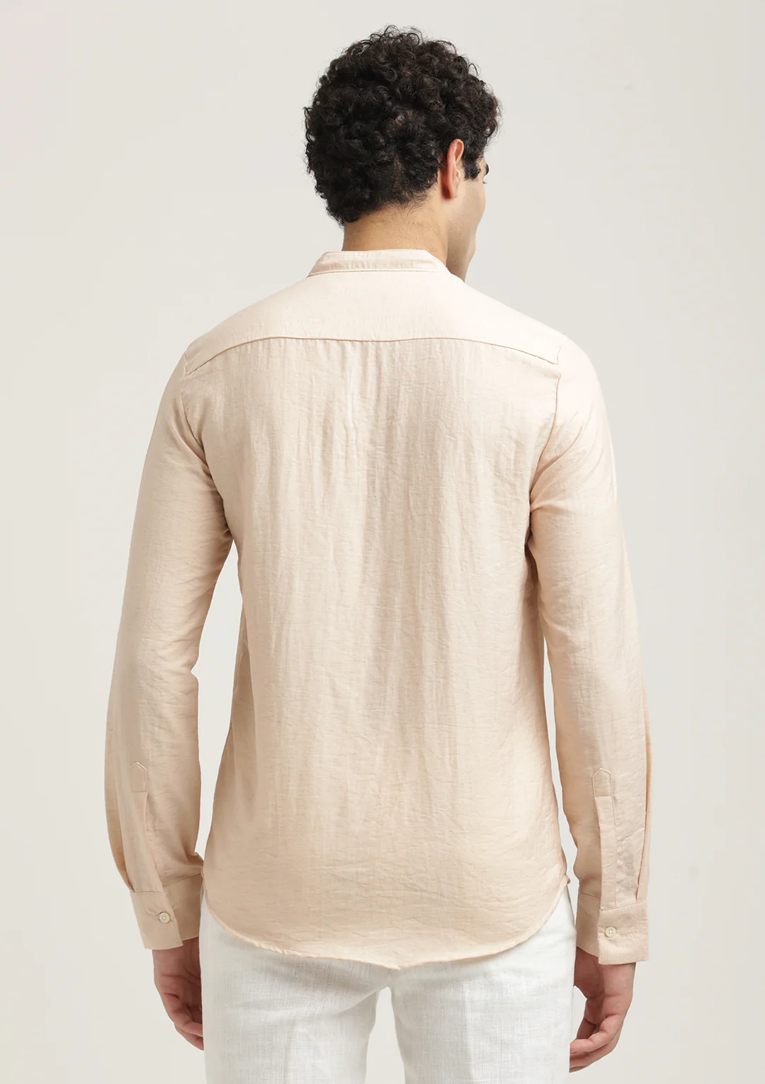 Men Mandarin Collar Nylon Shirt - Image 3