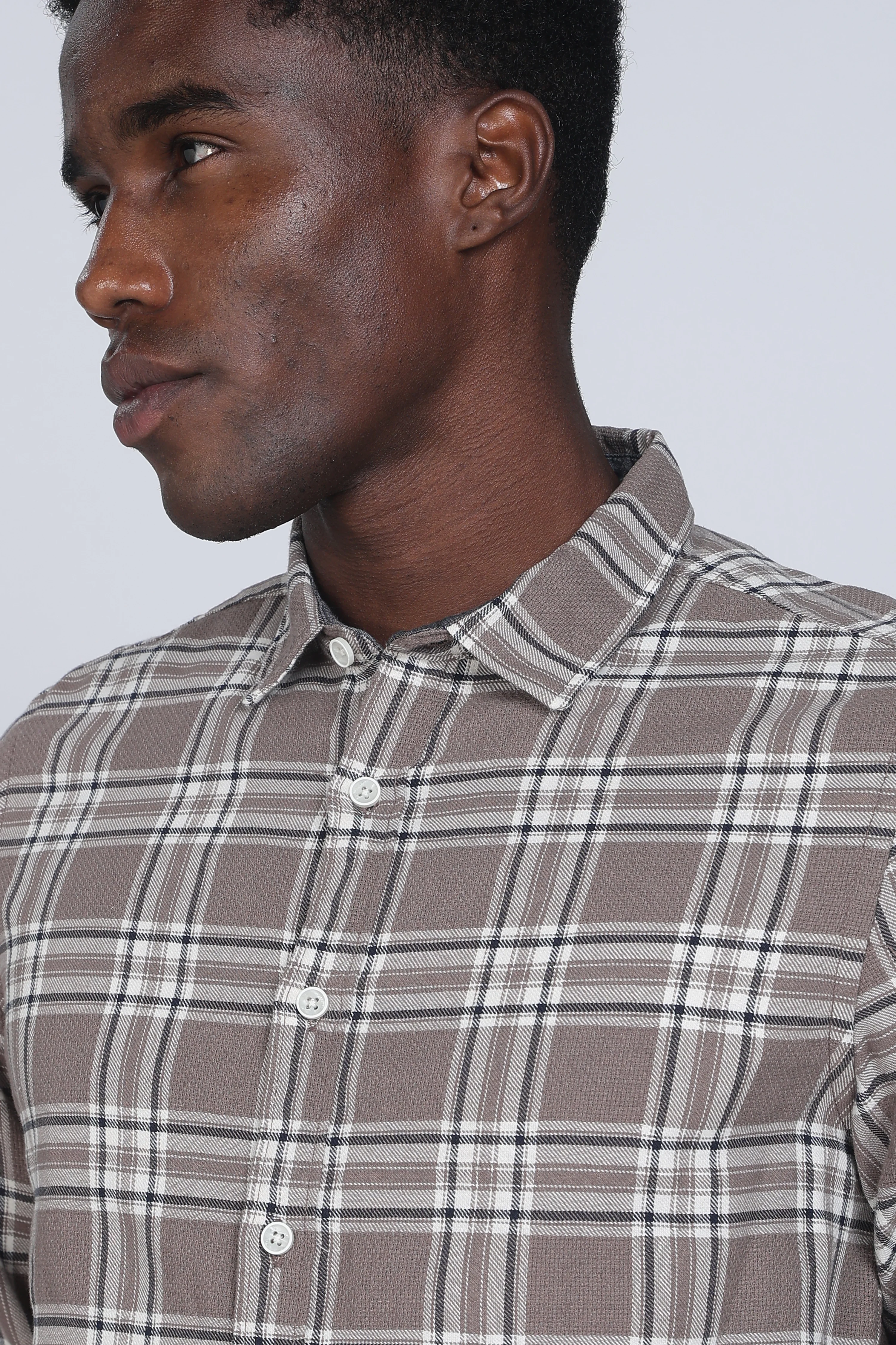 Men Marocco Textured Check Shirt - Image 10