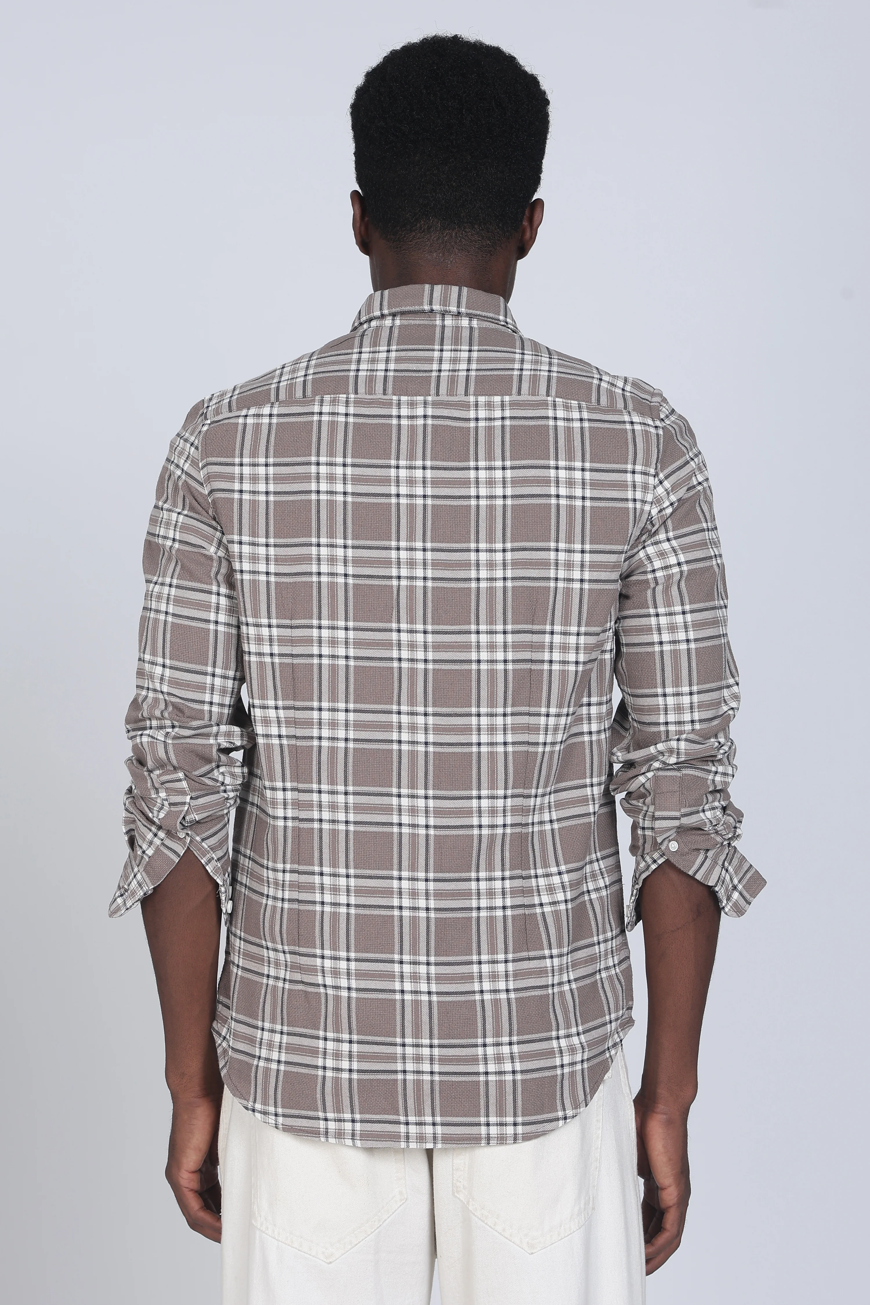 Men Marocco Textured Check Shirt - Image 2