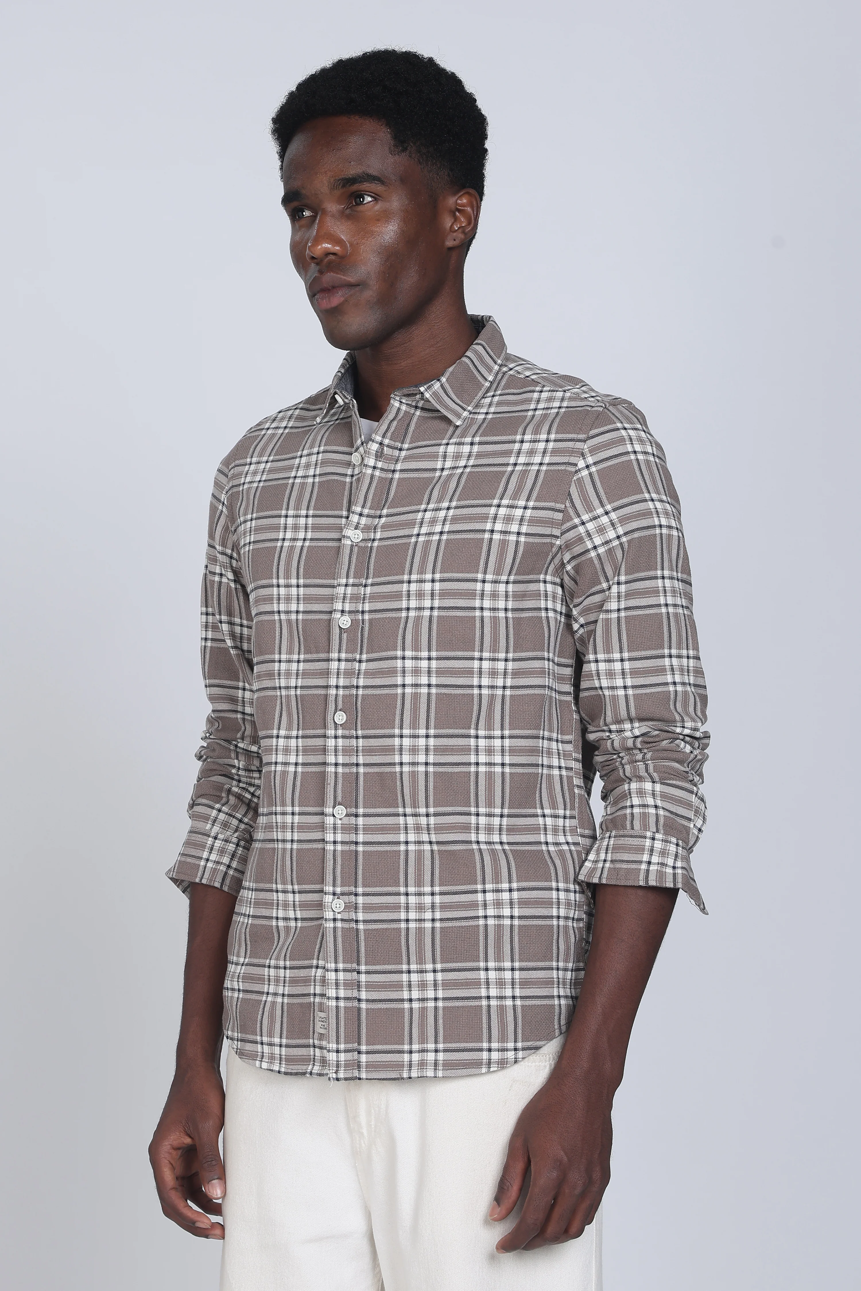 Men Marocco Textured Check Shirt - Image 9