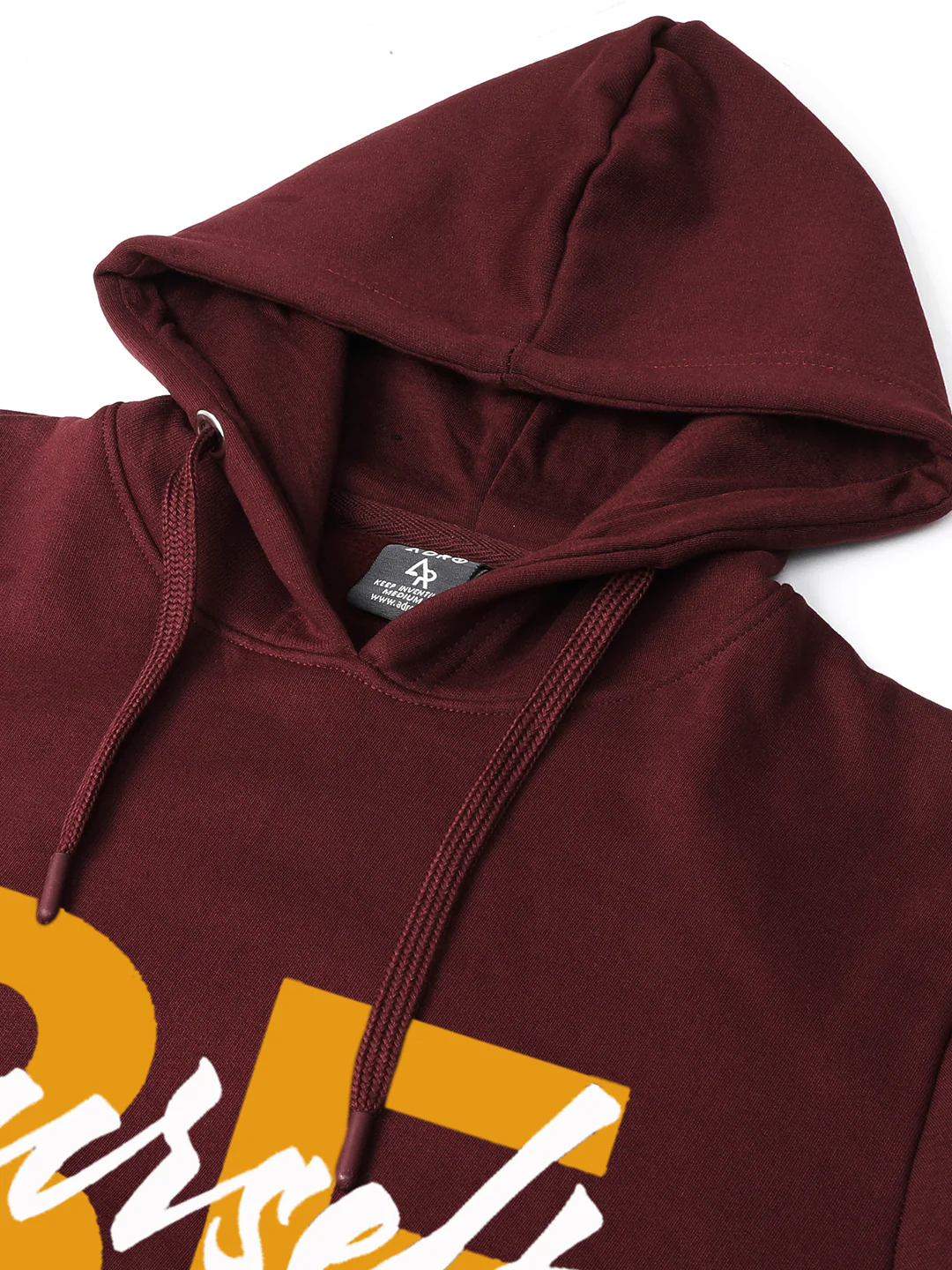 Men Maroon Printed Hoodie - Image 4