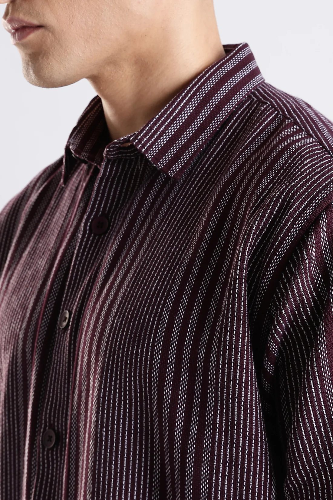 Men Maroon Casual Shirt - Image 4
