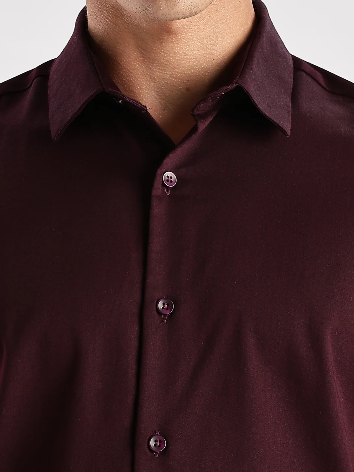 Men Maroon Casual Shirt - Image 2
