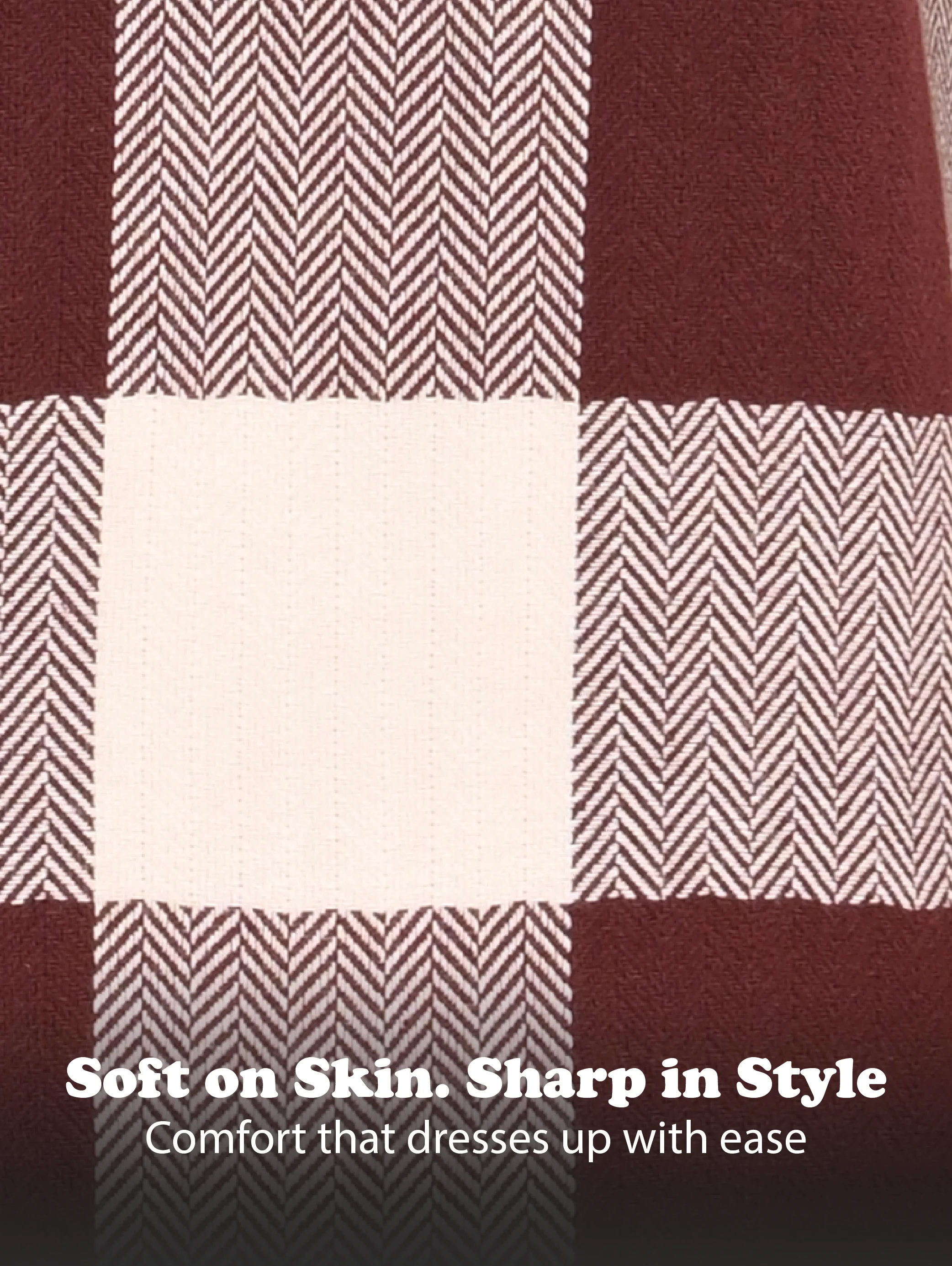 Men Maroon Classic Bold Checked Shirt - Image 10