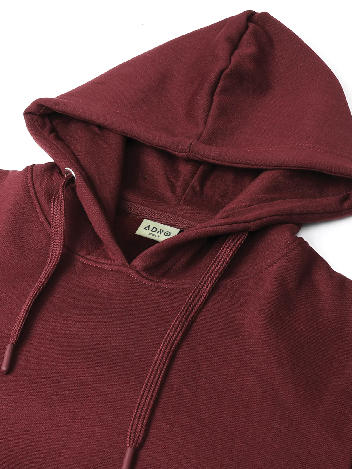 Men Maroon Cotton Fleece Hoodie - Image 4