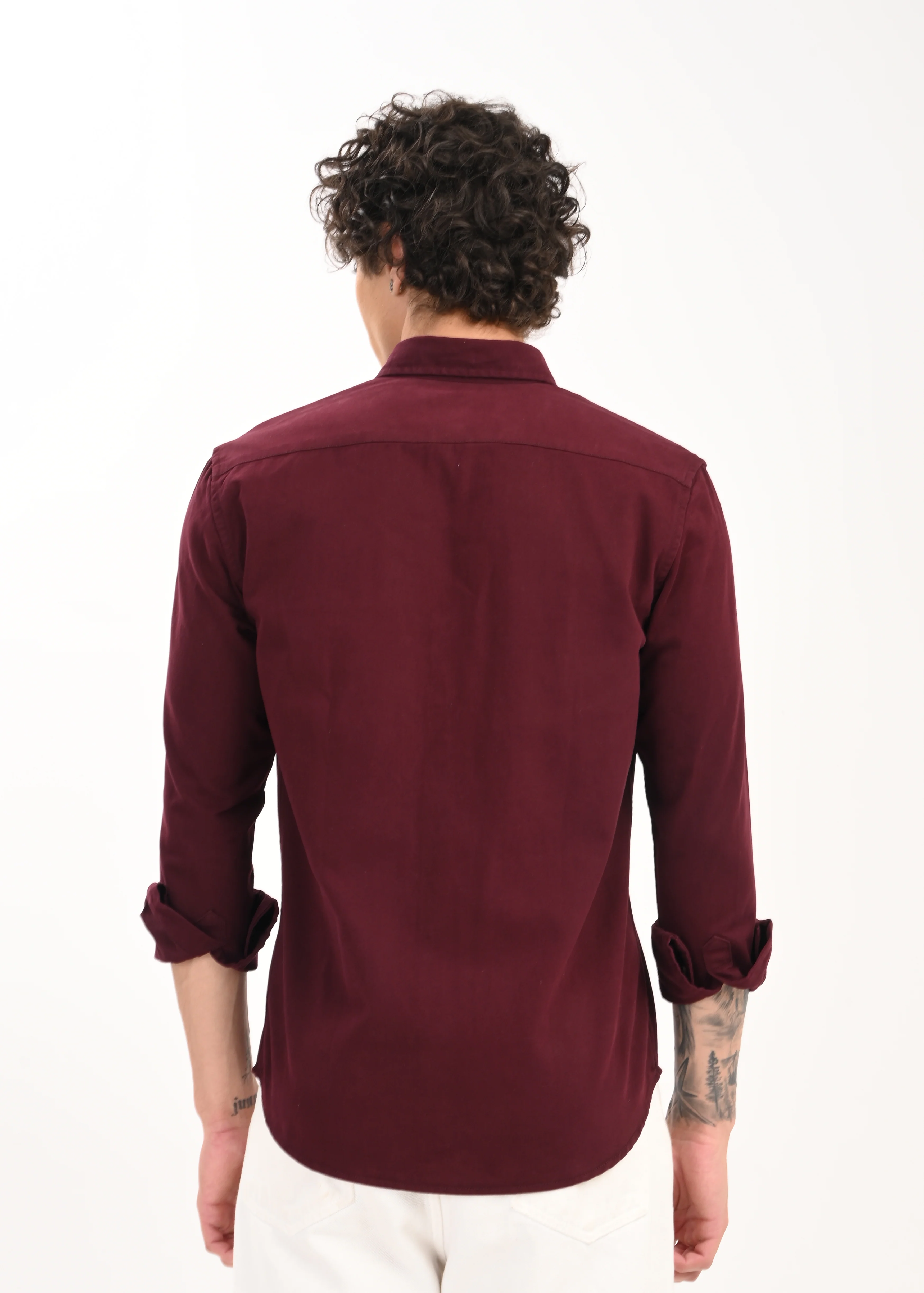 Men Maroon Everyday Essential Solid Shirt - Image 2
