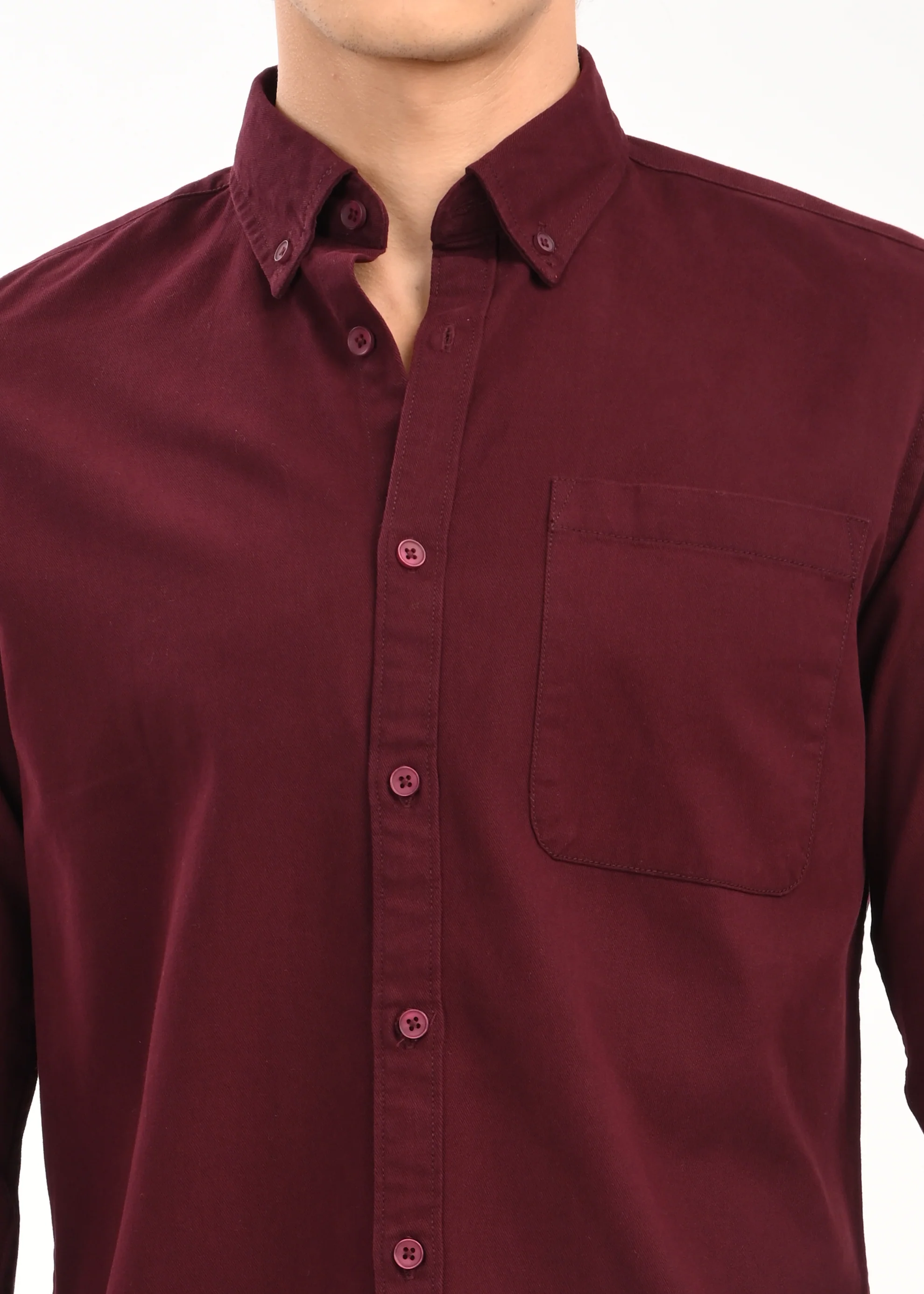 Men Maroon Everyday Essential Solid Shirt - Image 7