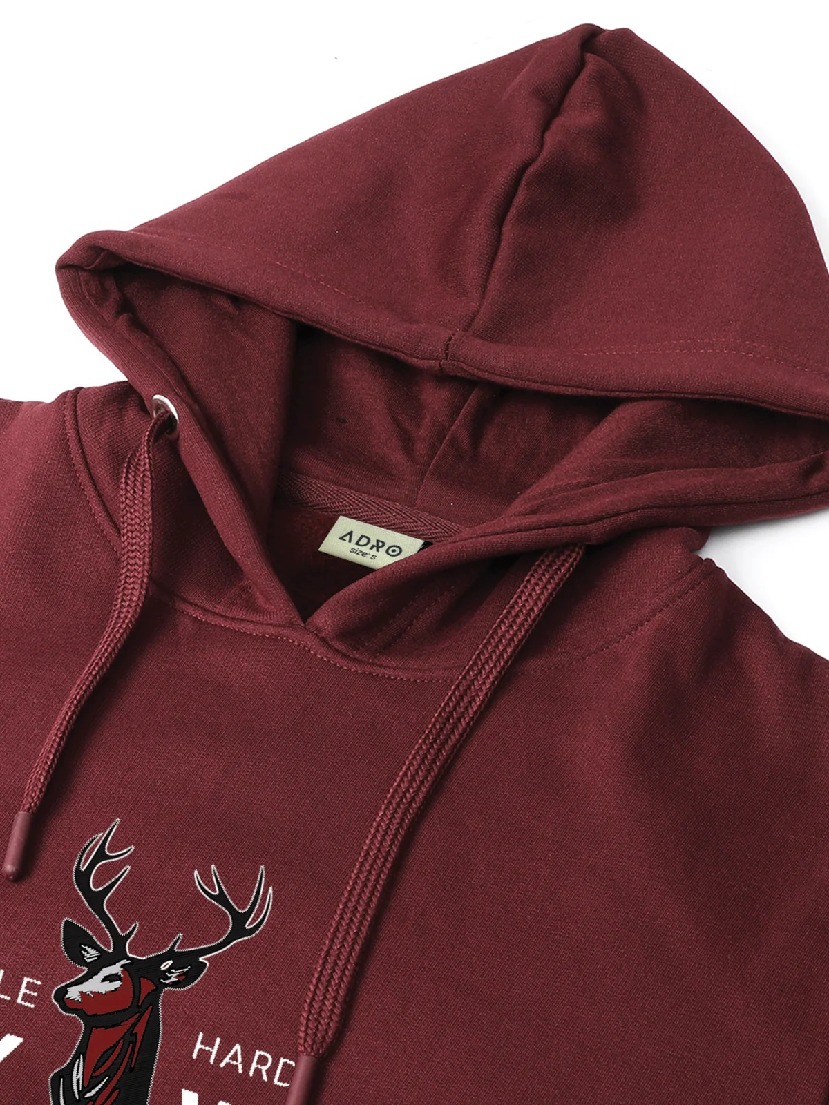 Men Maroon Printed Hoodie - Image 6