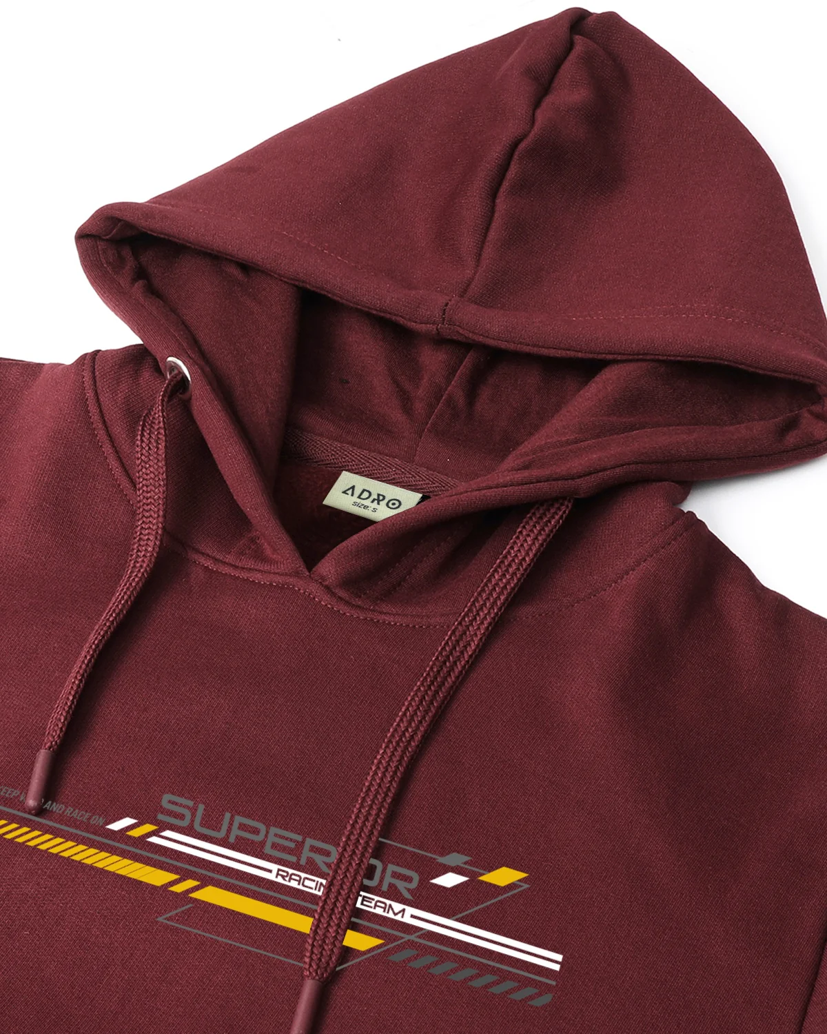 Men Maroon Long Lasting Printed Hoodie - Image 6
