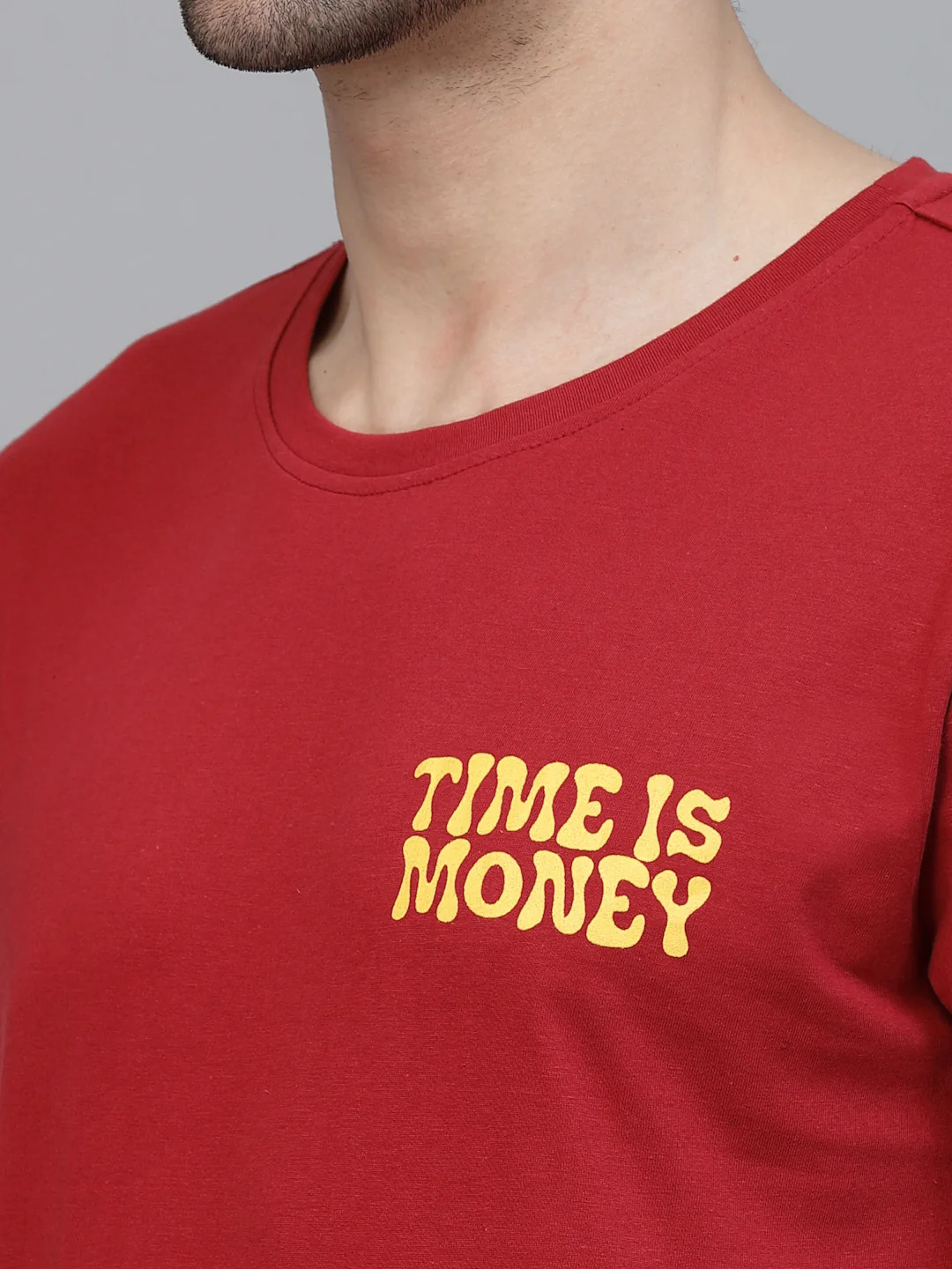 Men Maroon Oversized Printed T-shirt - Image 5
