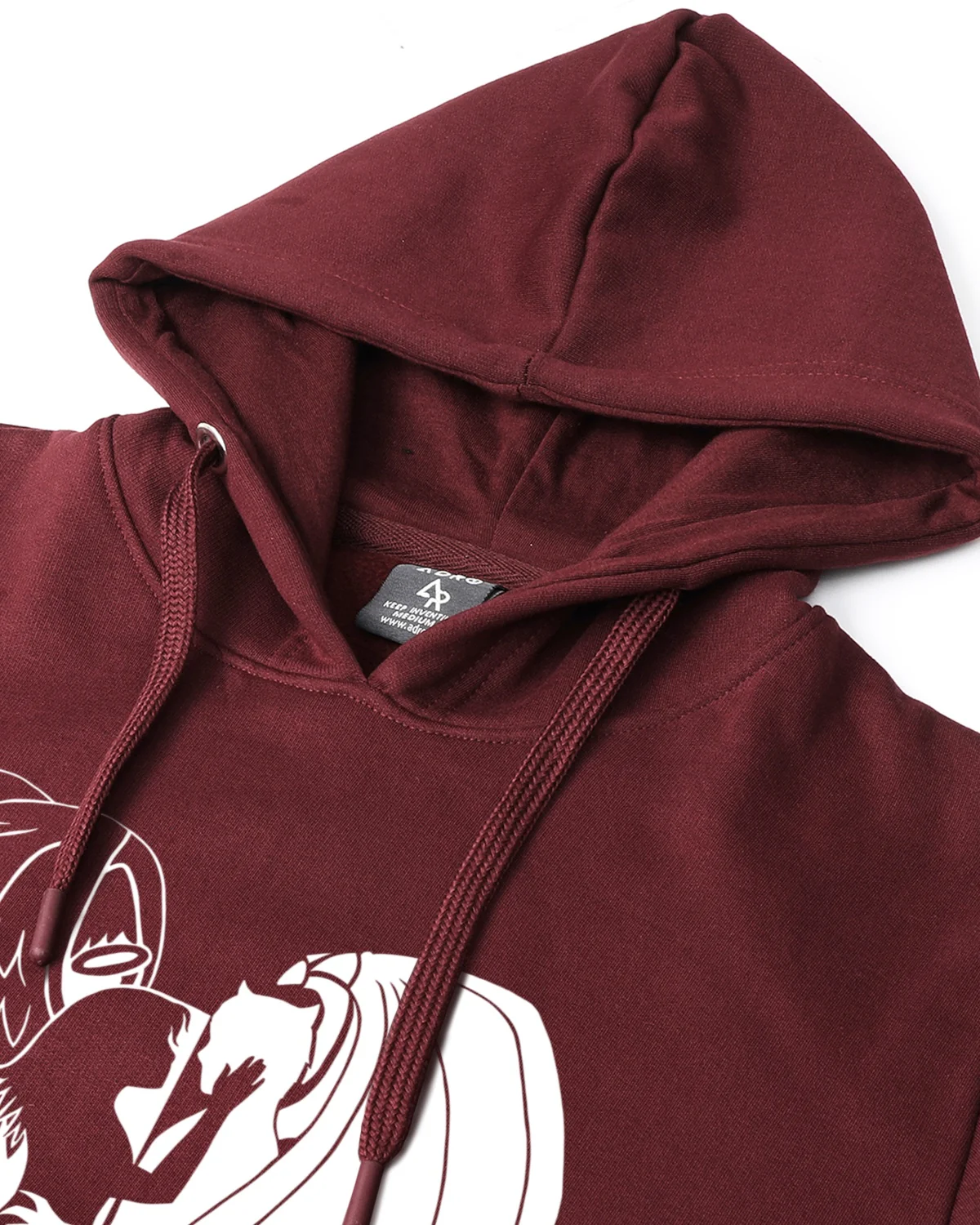 Men Maroon Printed Hoodie - Image 7