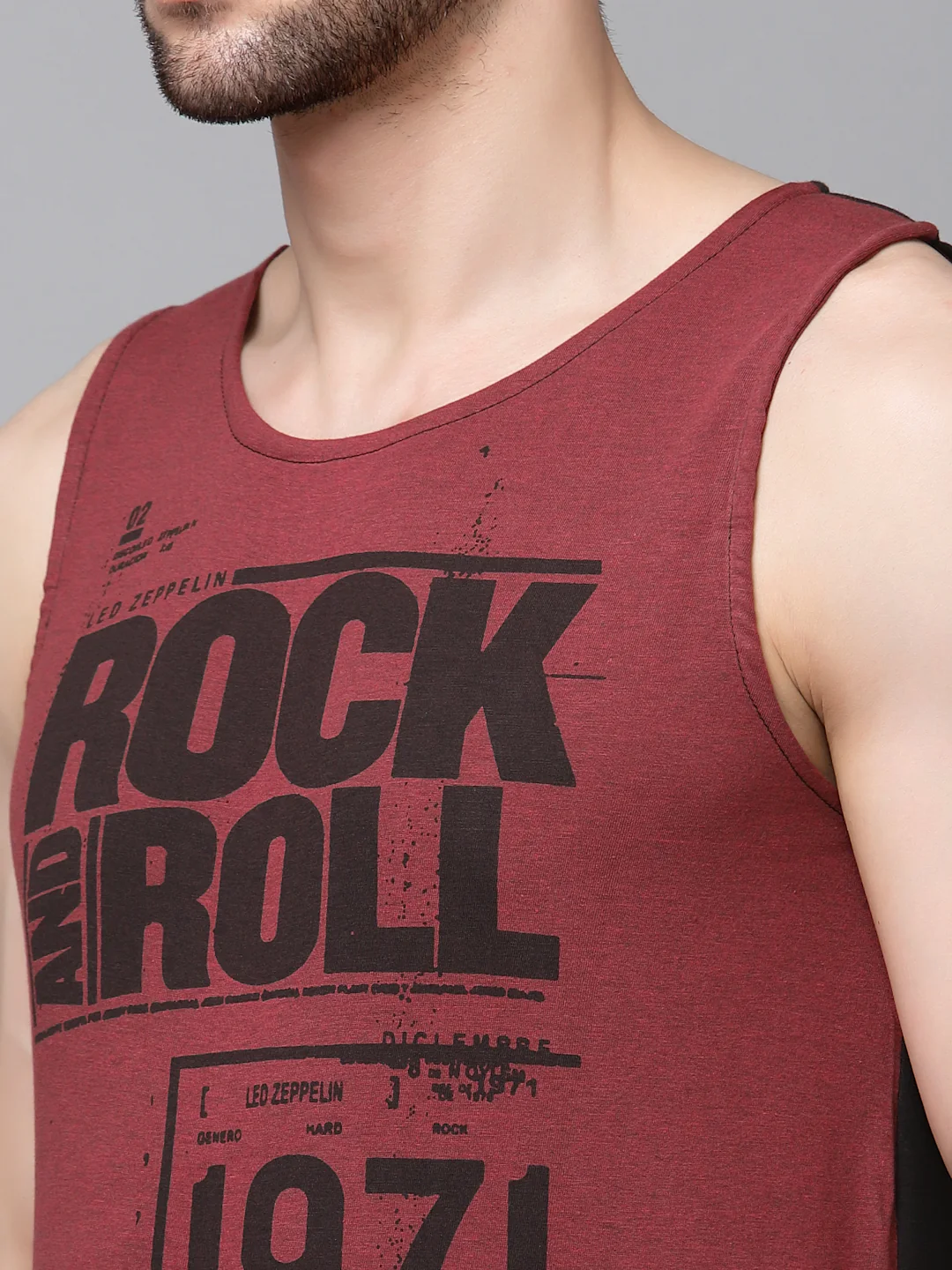 Men Maroon Printed T-Shirt - Image 6