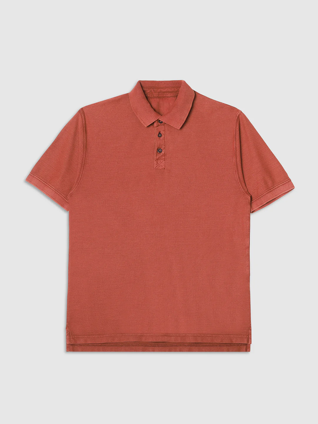 Men Rusty Orange Drop Shoulder Oversize Polo T-Shirt - Image 7