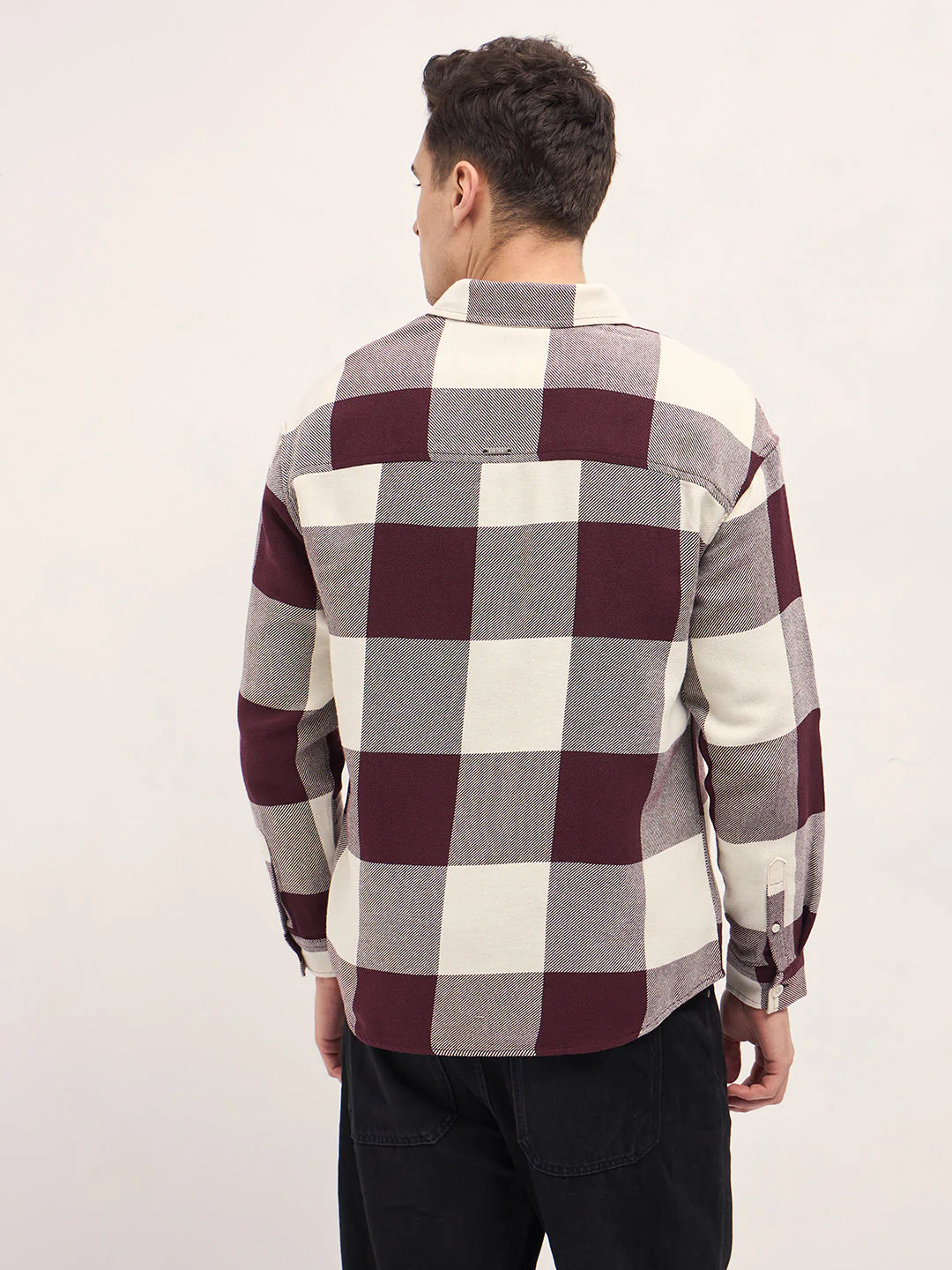 Men Maroon Relax Fit Overshirt - Image 2