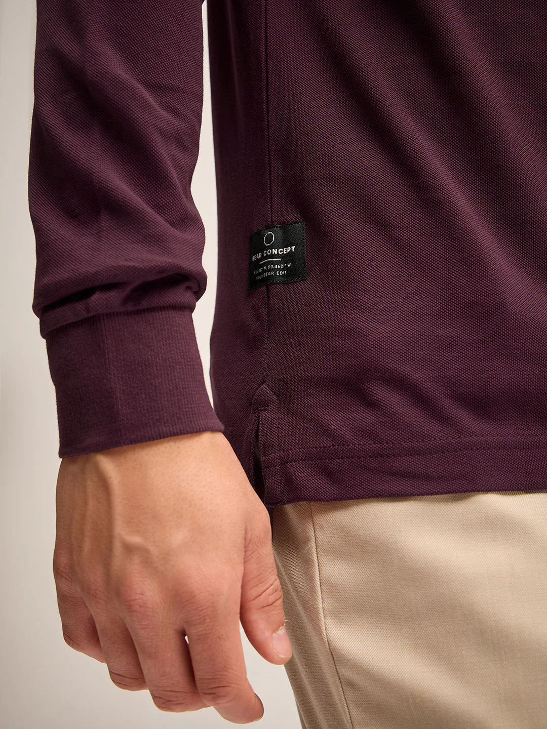 Men Maroon Solid Regular Fit Polo Collar T-shirt - Image 6