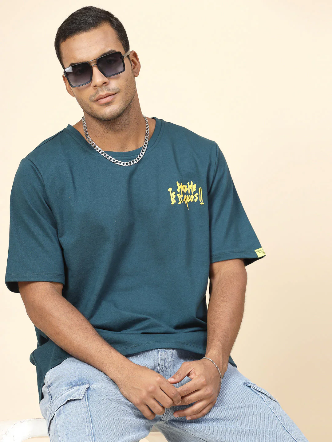 Men Mask Off Oversized Terry TShirt - Image 3