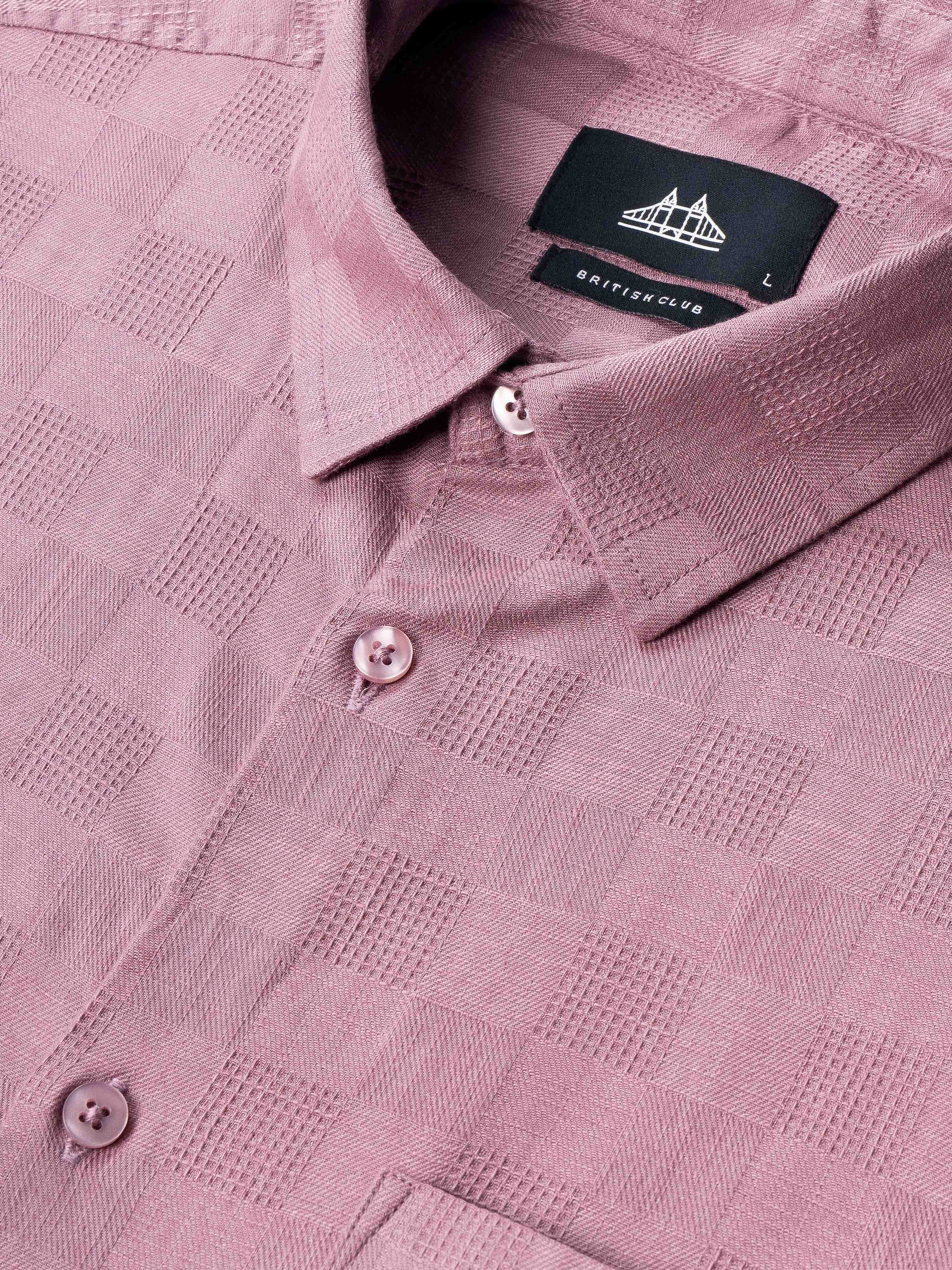 Men Mauve Checked Shirt - Image 8