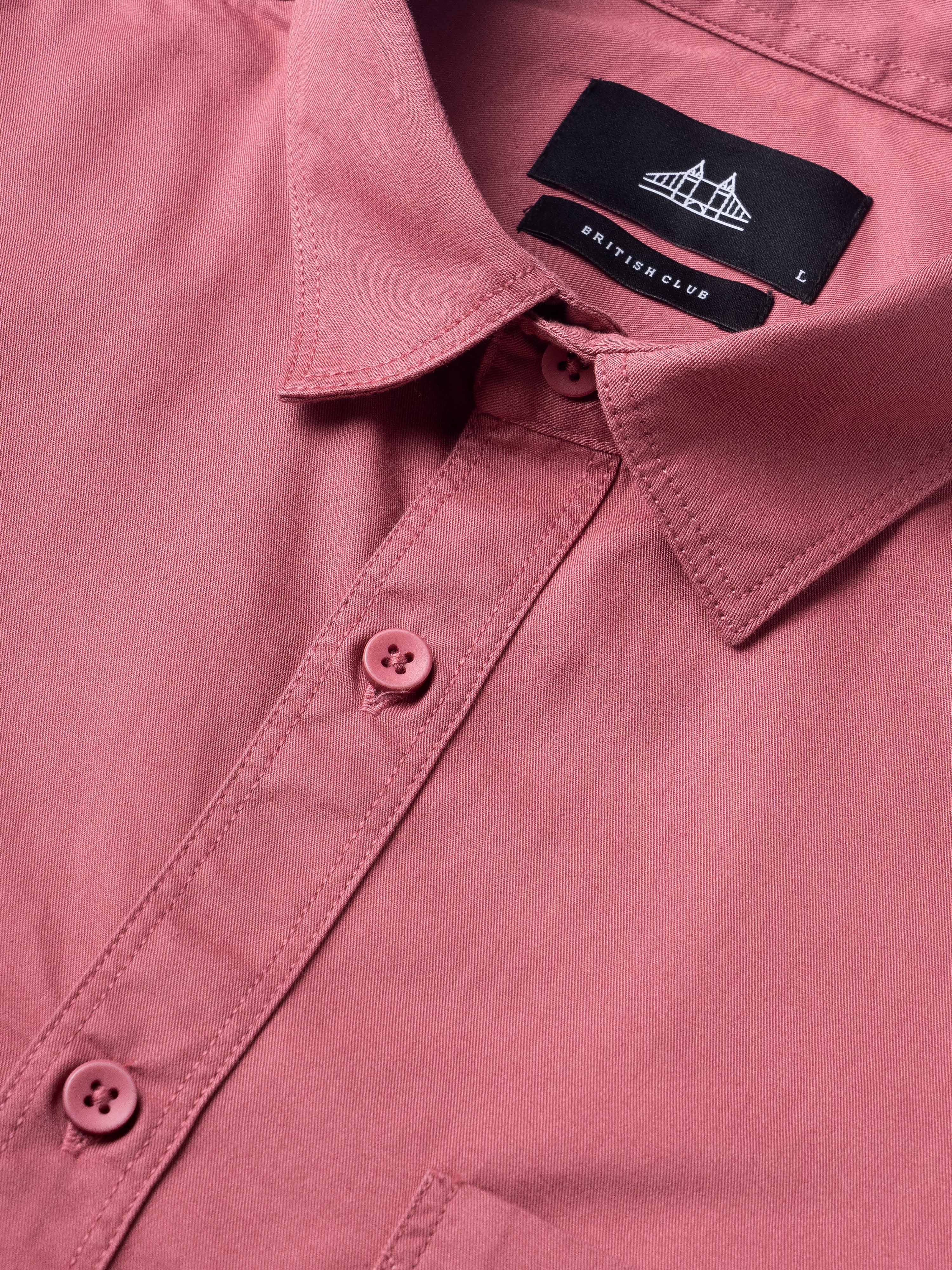 Men Mauve Twill Shirt - Image 8