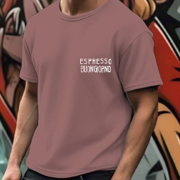 Men Mauve Typography Oversized T-Shirt - Image 3